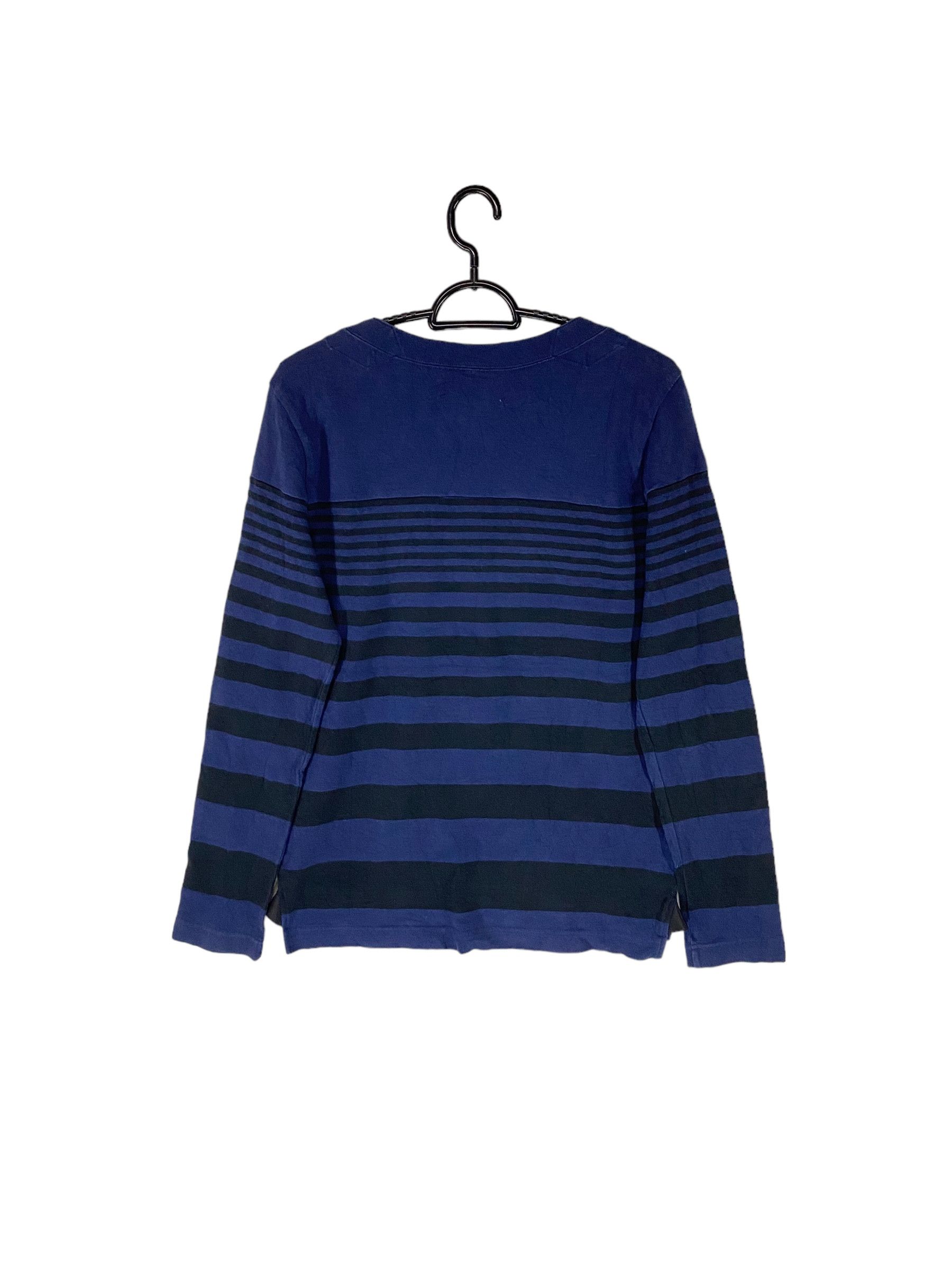 Designer × Japanese Brand × Sacai Sacai stripe pocket natural indigo longsleeve shirt Size US S / EU 44-46 / 1 - 2 Thumbnail