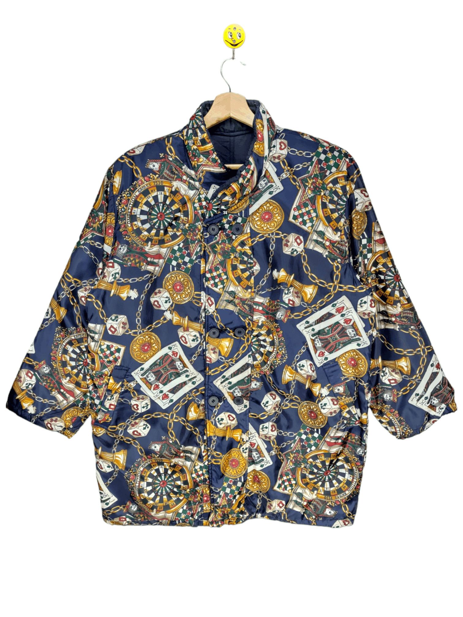 Japanese Brand Steals🔥Vintage Coat Jacket Gold Chain Cards by Sayerne Size M / US 6-8 / IT 42-44 - 1 Thumbnail