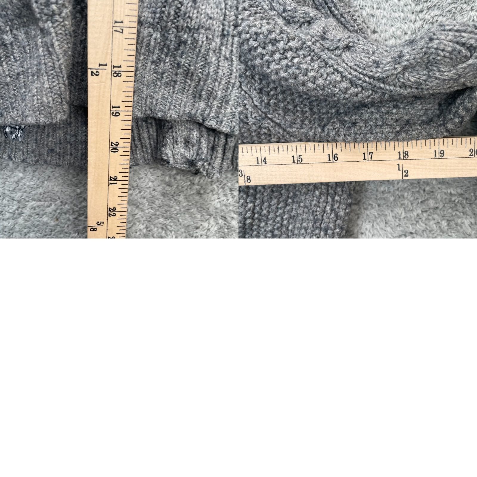 Abercrombie & Fitch Abercrombie And Fitch Sweater Womens Large Gray Cardigan Rabbit Hair Cable Knit Size L / US 10 / IT 46 - 8 Thumbnail