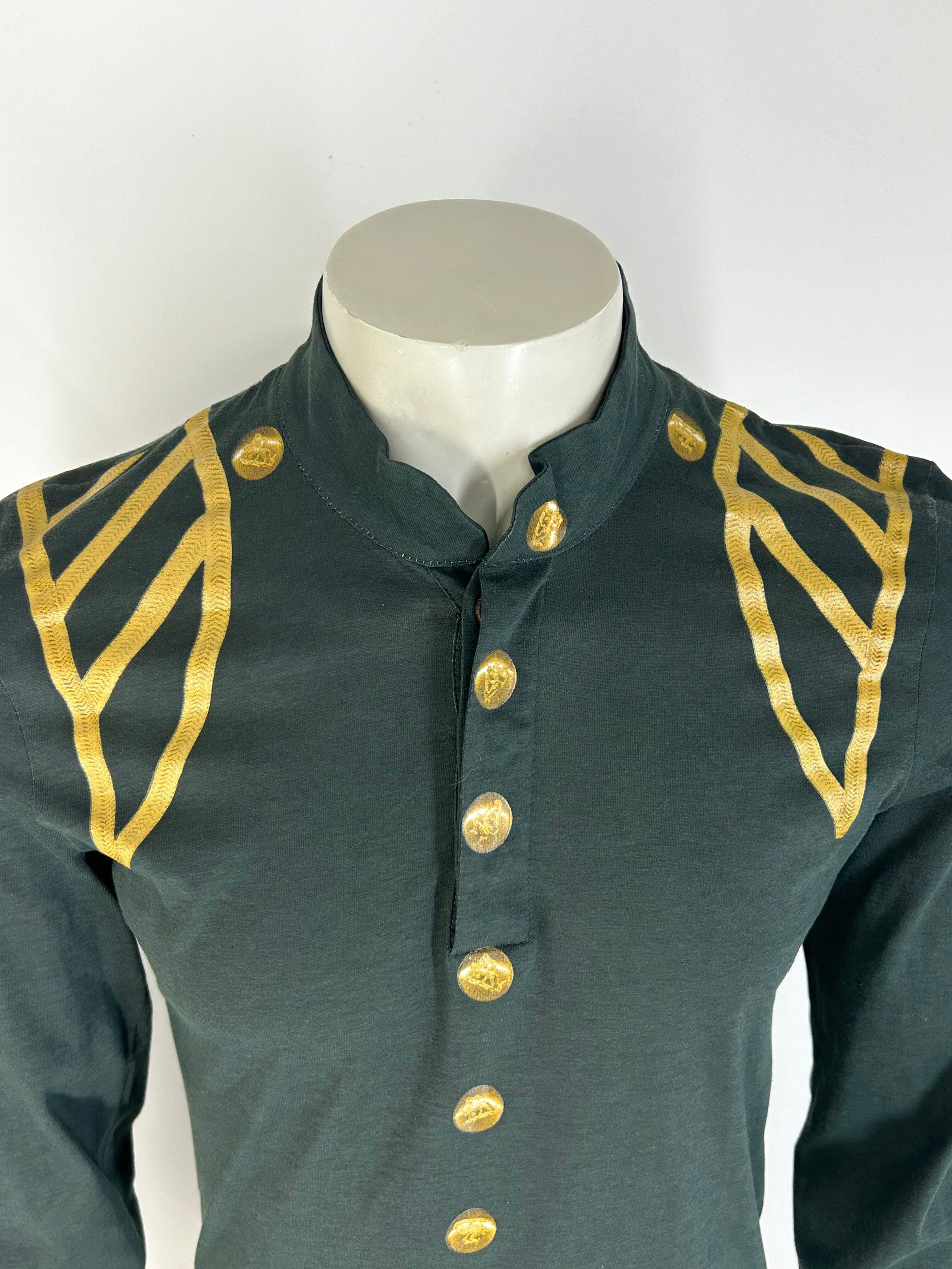 John Galliano John Galliano Henley Style Shirt With Military Tunic Inspire Size US XL / EU 56 / 4 - 4 Thumbnail
