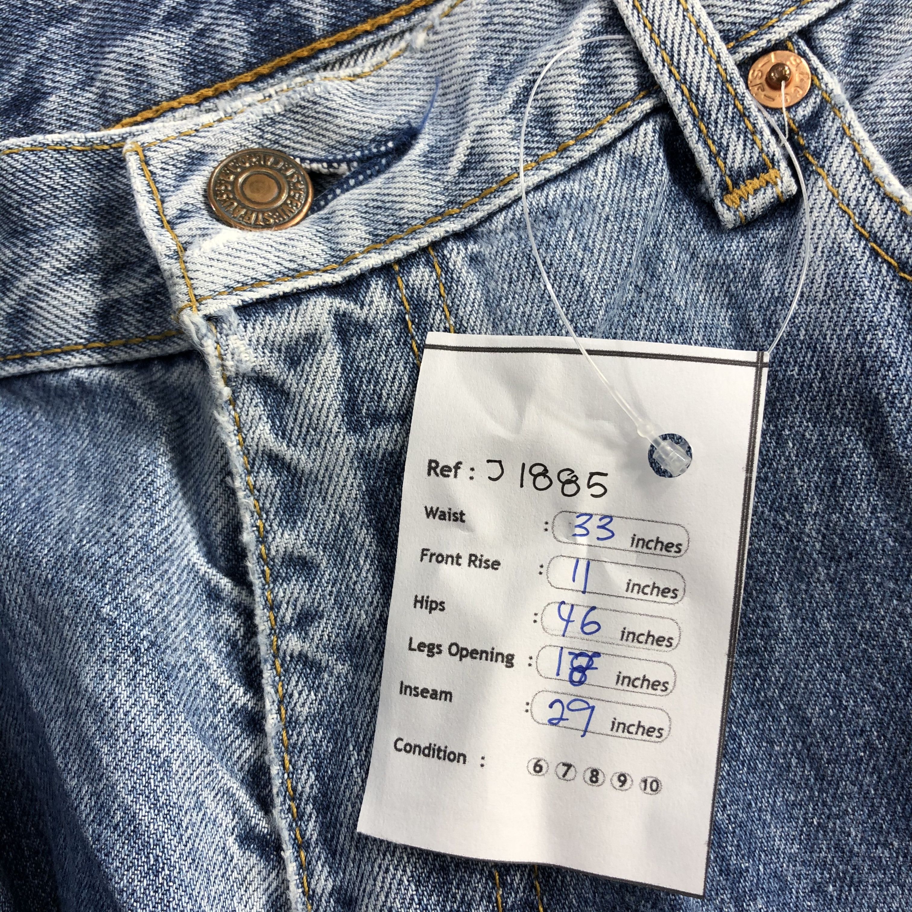 Levi's Vintage 90s Blue Wash Levis 506 Jeans-J1885 Size US 33 - 13 Thumbnail