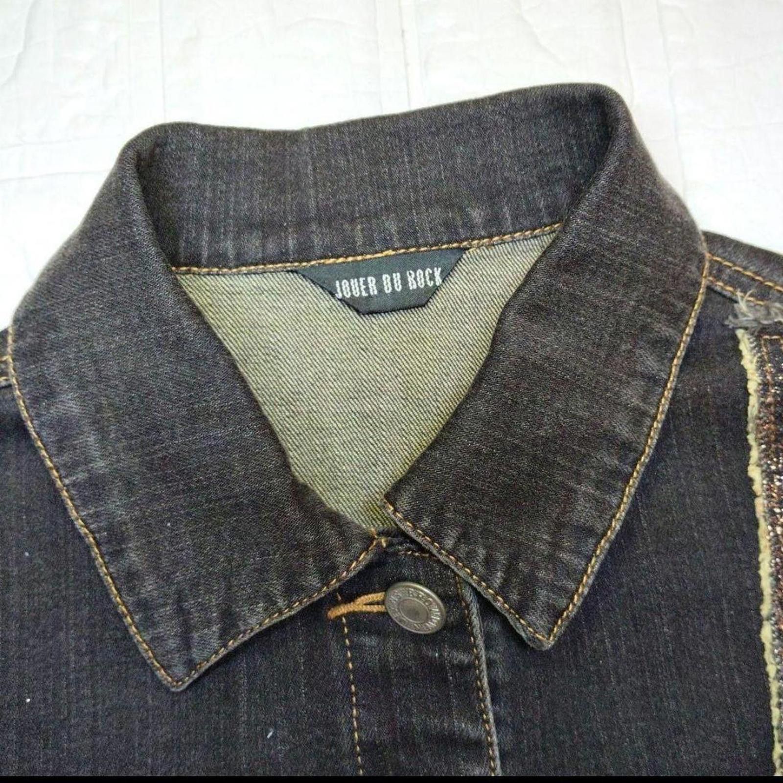 Other Vintage 2000s whimsy goth dark wash denim jacket Size XS / US 0-2 / IT 36-38 - 6 Thumbnail