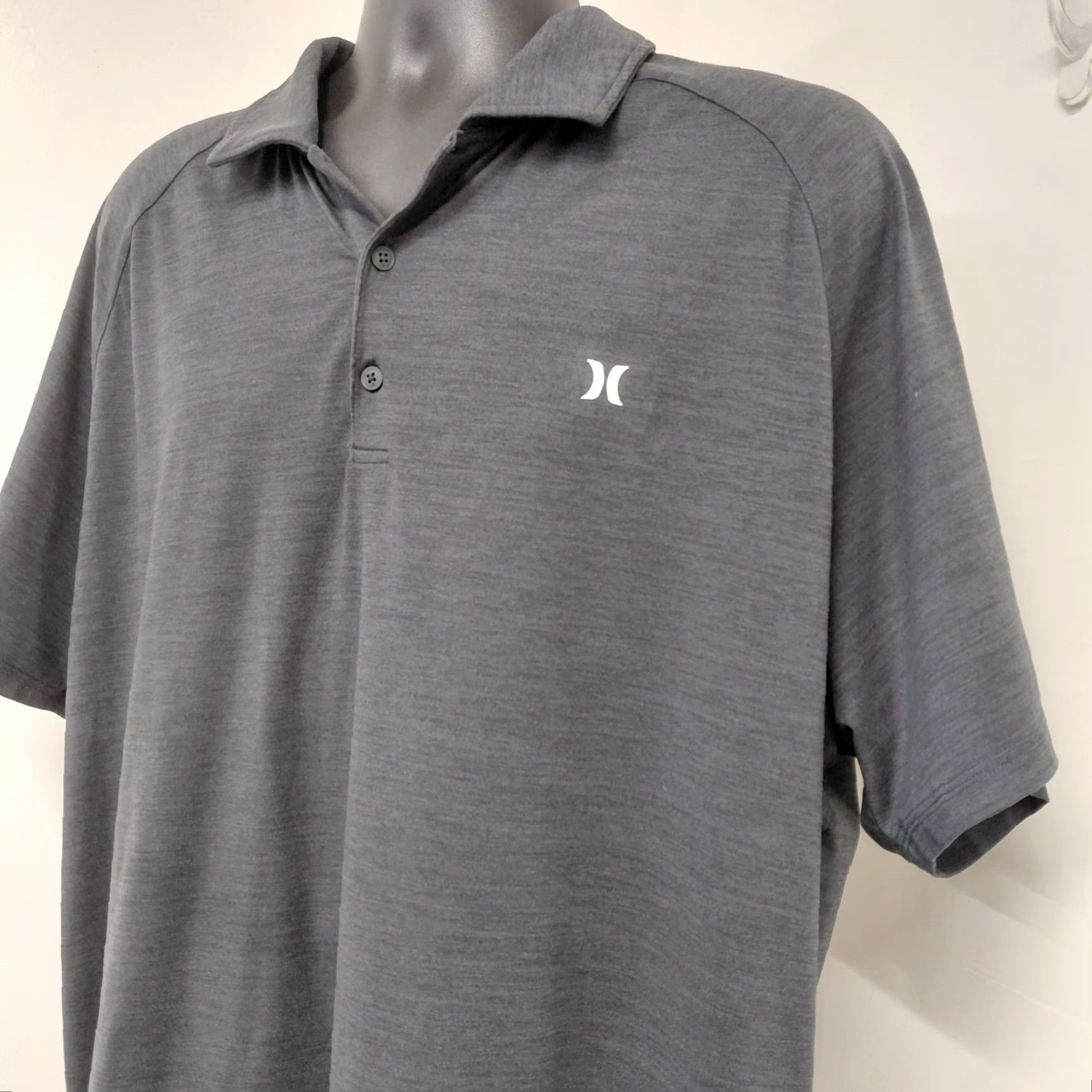 Hurley Hurley Polo Shirt Men’s 2XL Black Heather Short Sleeve Golf Activewear Shirt Regular Fit Logo Button Collared Size US XXL / EU 58 / 5 - 4 Thumbnail