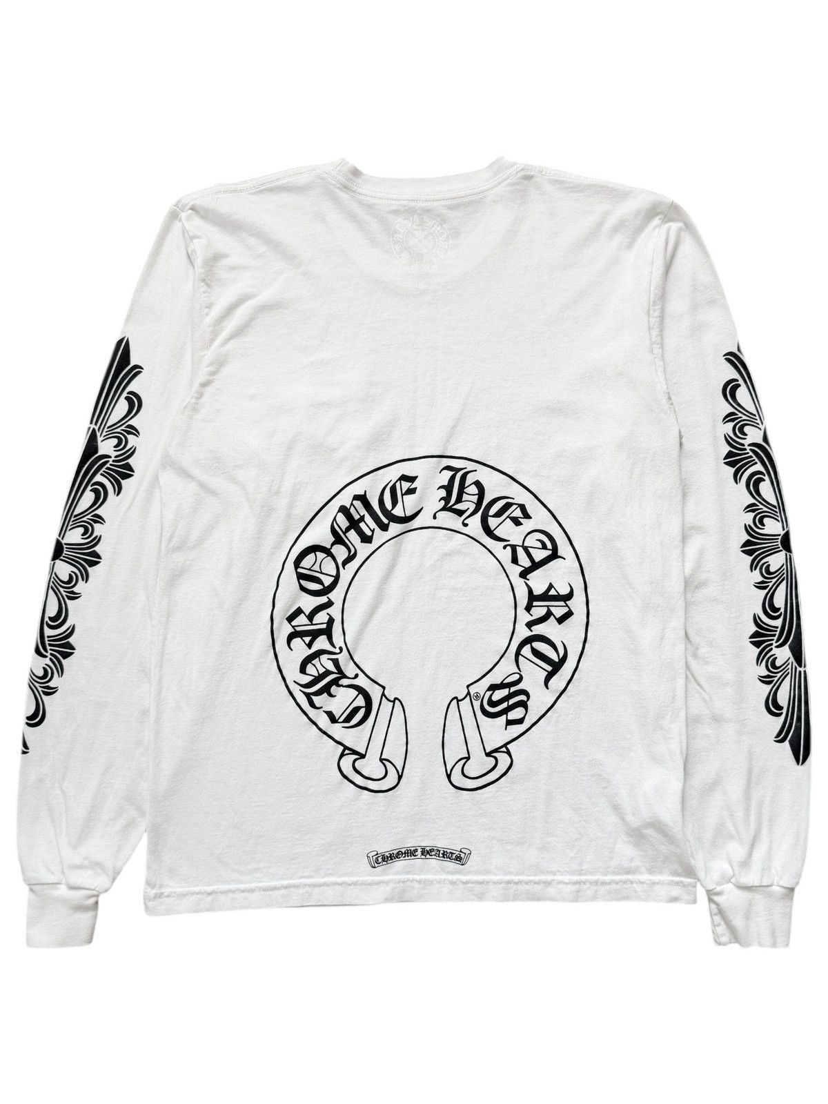 Chrome Hearts White Floral Horseshoe Tee