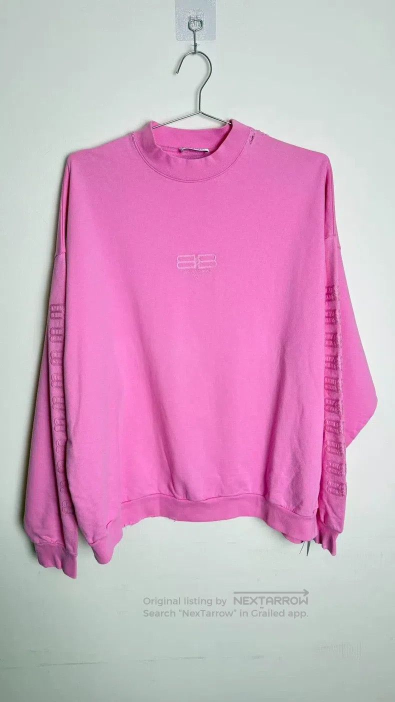 Balenciaga Round neck loose long sleeve lettering print sw