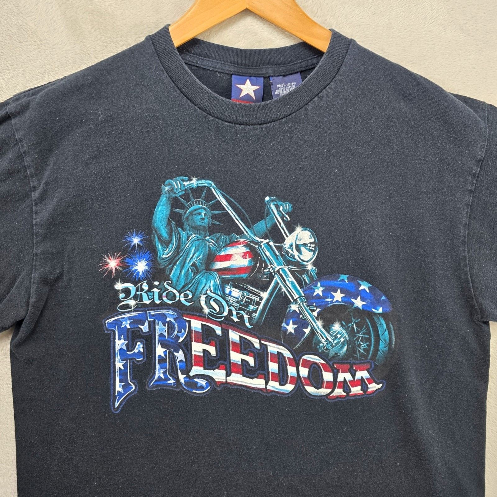 Other Vintage Ride On Freedom Shirt Large Statue Liberty Y2K Size US L / EU 52-54 / 3 - 1 Thumbnail