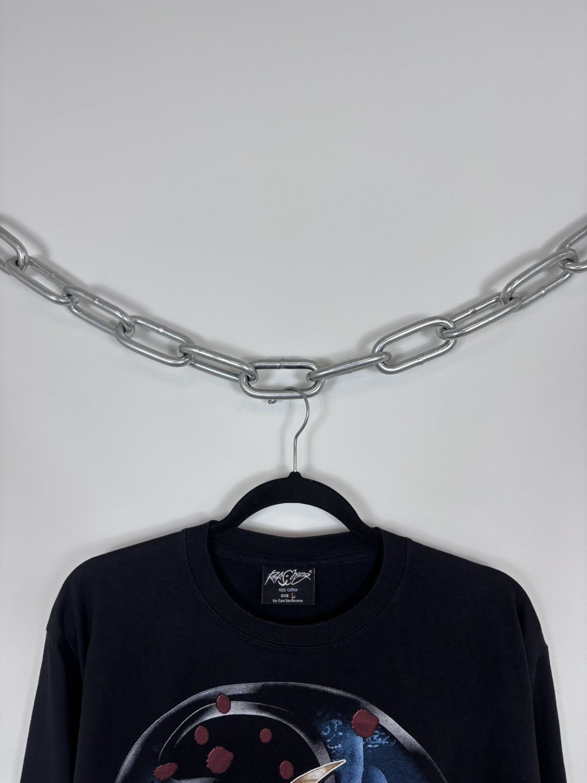 Rap Tees Vintage 2Pac Shakur Y2K Black AOP Big Logo Long Sleeve Tee Size US L / EU 52-54 / 3 - 5 Thumbnail