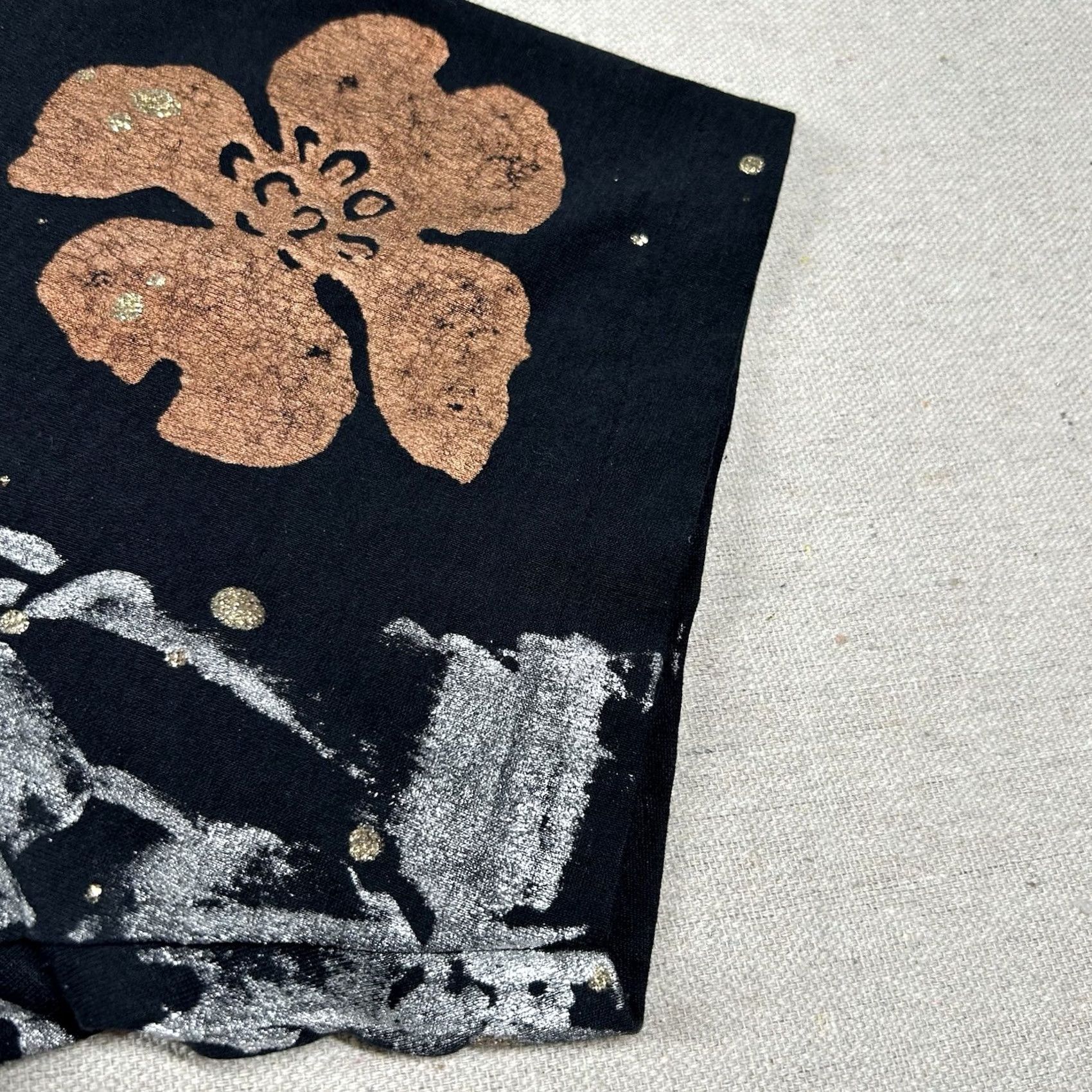 Vintage VINTAGE EZL Shirt Mens XL All Over Print Hand Painted Floral USA Single Stitch Shirt XL Black 90s Hip Hop Rap Mens Size US XL / EU 56 / 4 - 4 Thumbnail