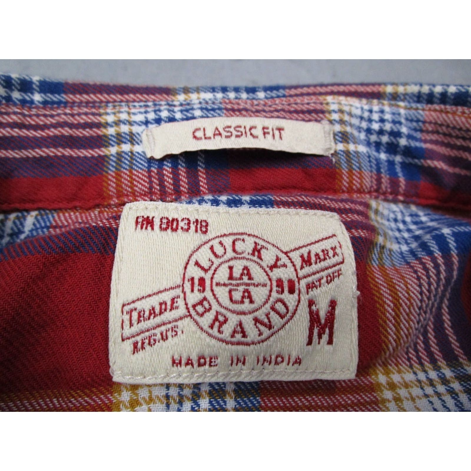 Lucky Brand Lucky Brand Shirt Men M Red Plaid Button-Up Snap Pearl Snaps Classic Fit Casual Work 100% Cotton Size US M / EU 48-50 / 2 - 3 Thumbnail