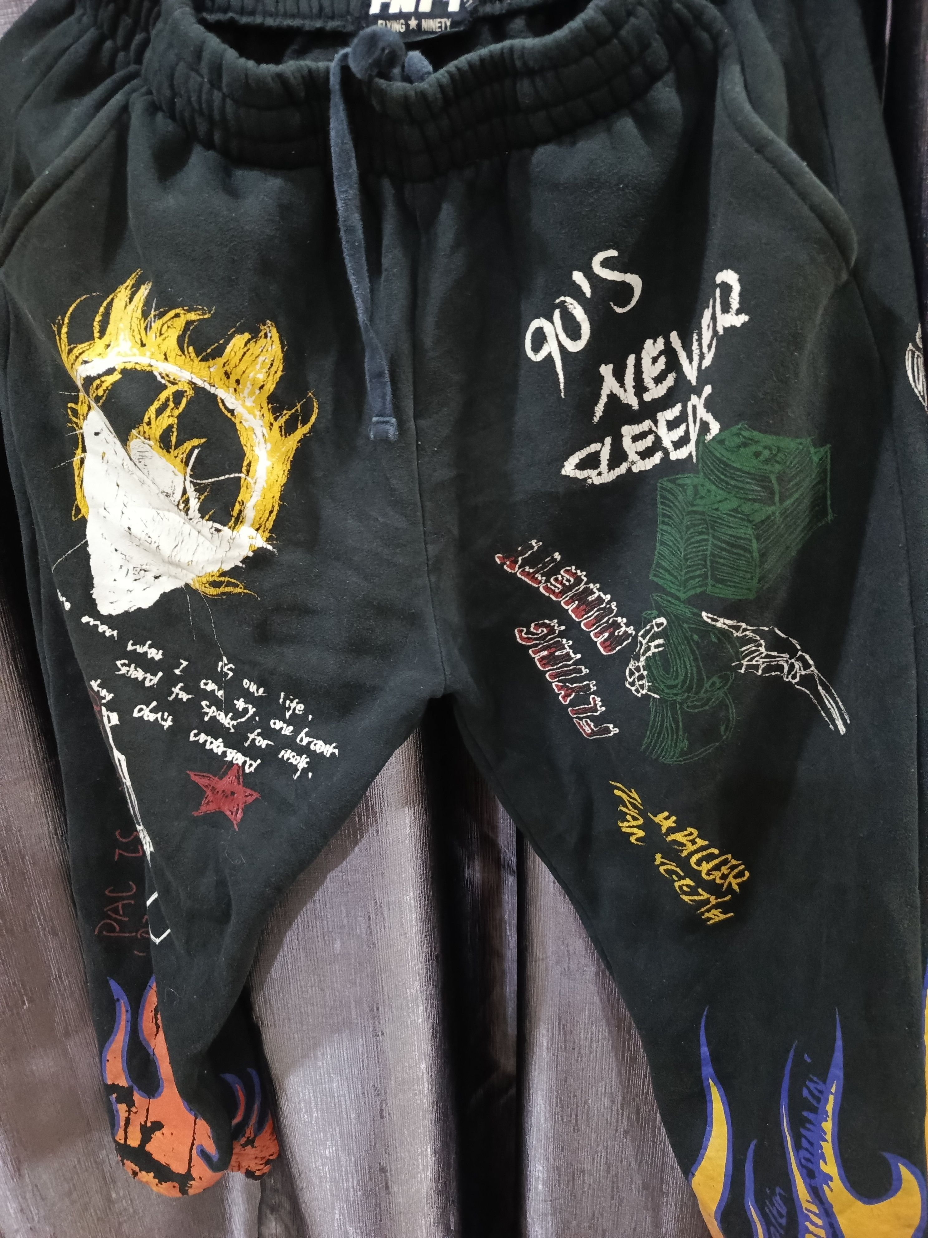 Japanese Brand Flying Ninety (FNTY). These are black heavyweight sweatpants Size US 33 - 10 Thumbnail