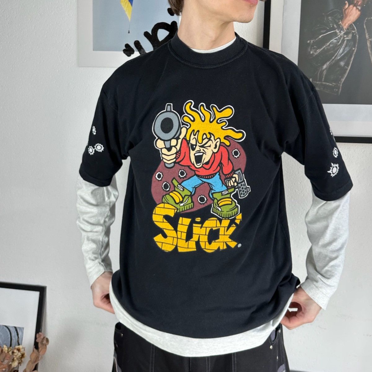Stussy グラフィティ Tシャツ 黒 STUSSY(ステューシー) 90's~00's VINTAGE graffiti Tシャツ