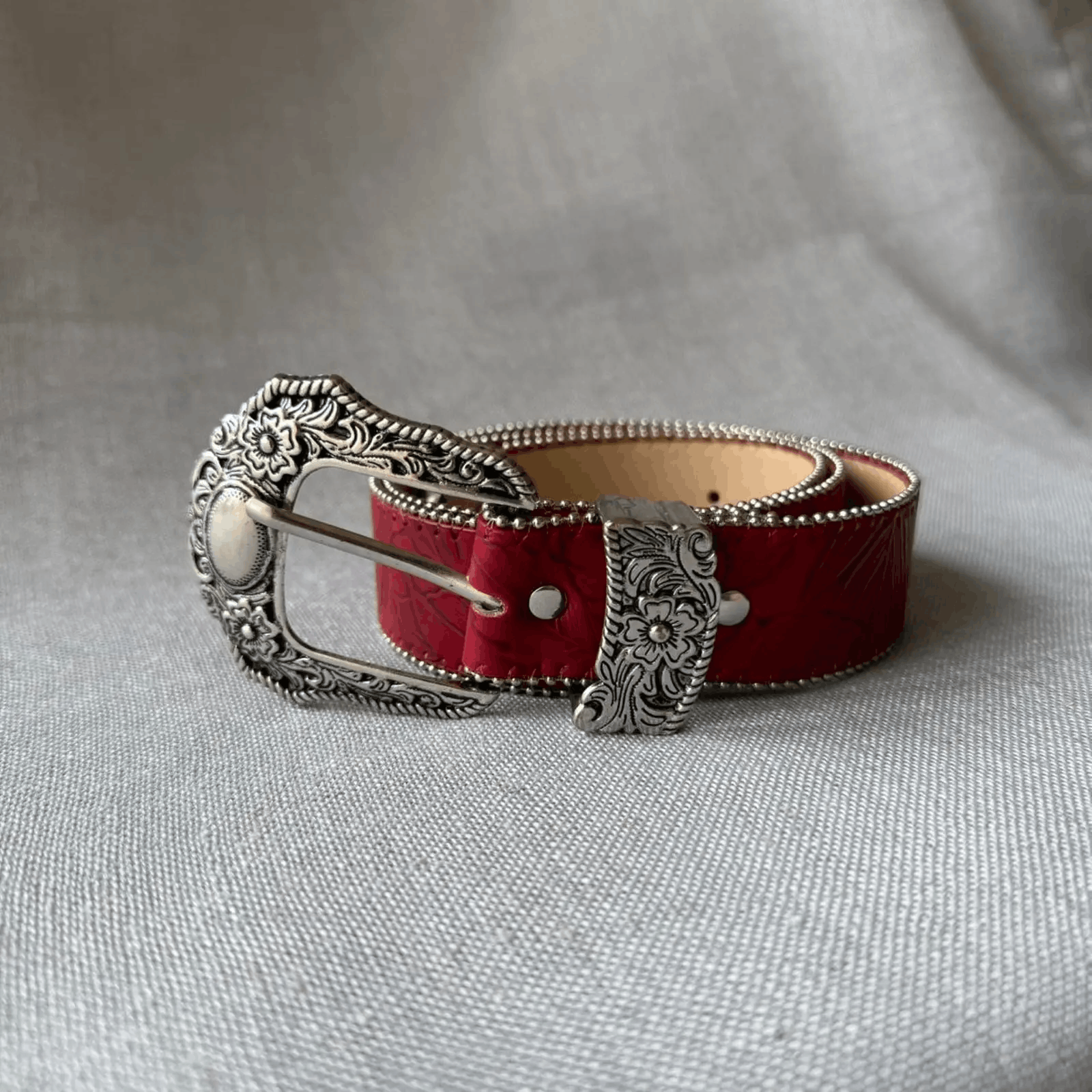 Other Red floral engraved western MENS1 Size ONE SIZE - 3 Thumbnail