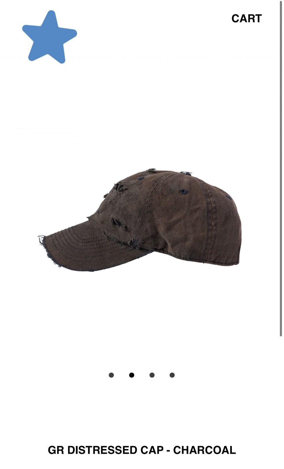 Greg Ross GR DISTRESSED CAP - CHARCOAL * RARE Size ONE SIZE - 13 Thumbnail