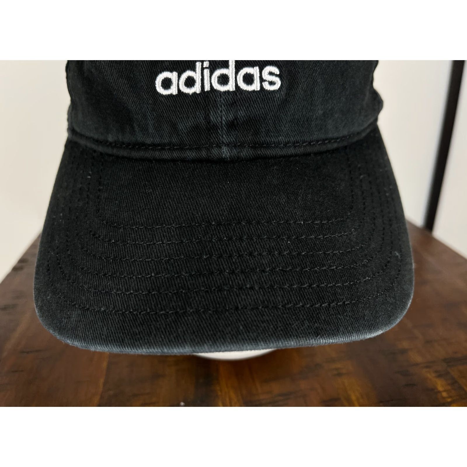 Adidas Adidas Hat Women One Size Black Twill 100% Cotton Trefoil Cap Size ONE SIZE - 3 Thumbnail