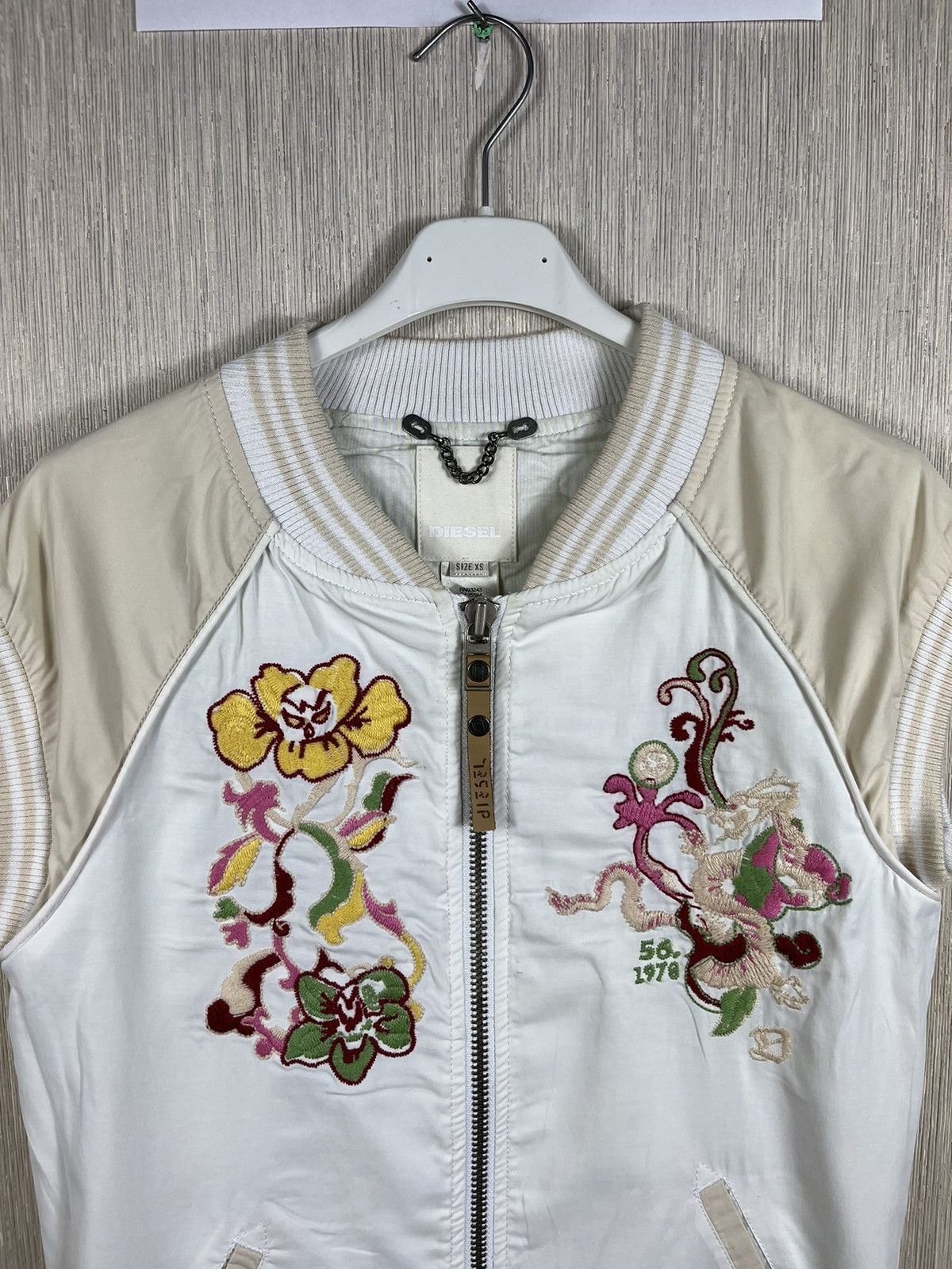 Diesel × Japanese Brand × Vintage Vintage Diesel y2k Japanese style vest zip jacket floral Size US XS / EU 42 / 0 - 5 Thumbnail