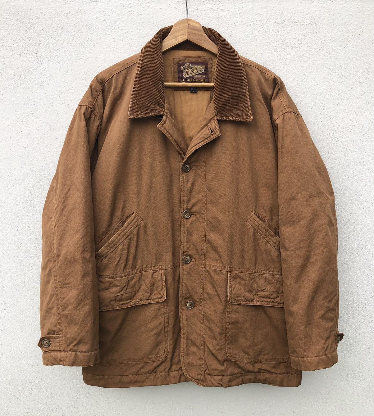 Vintage Vintage Canvas Brown Button Up Collar Coduray Chore Jacket Size US L / EU 52-54 / 3 - 7 Thumbnail