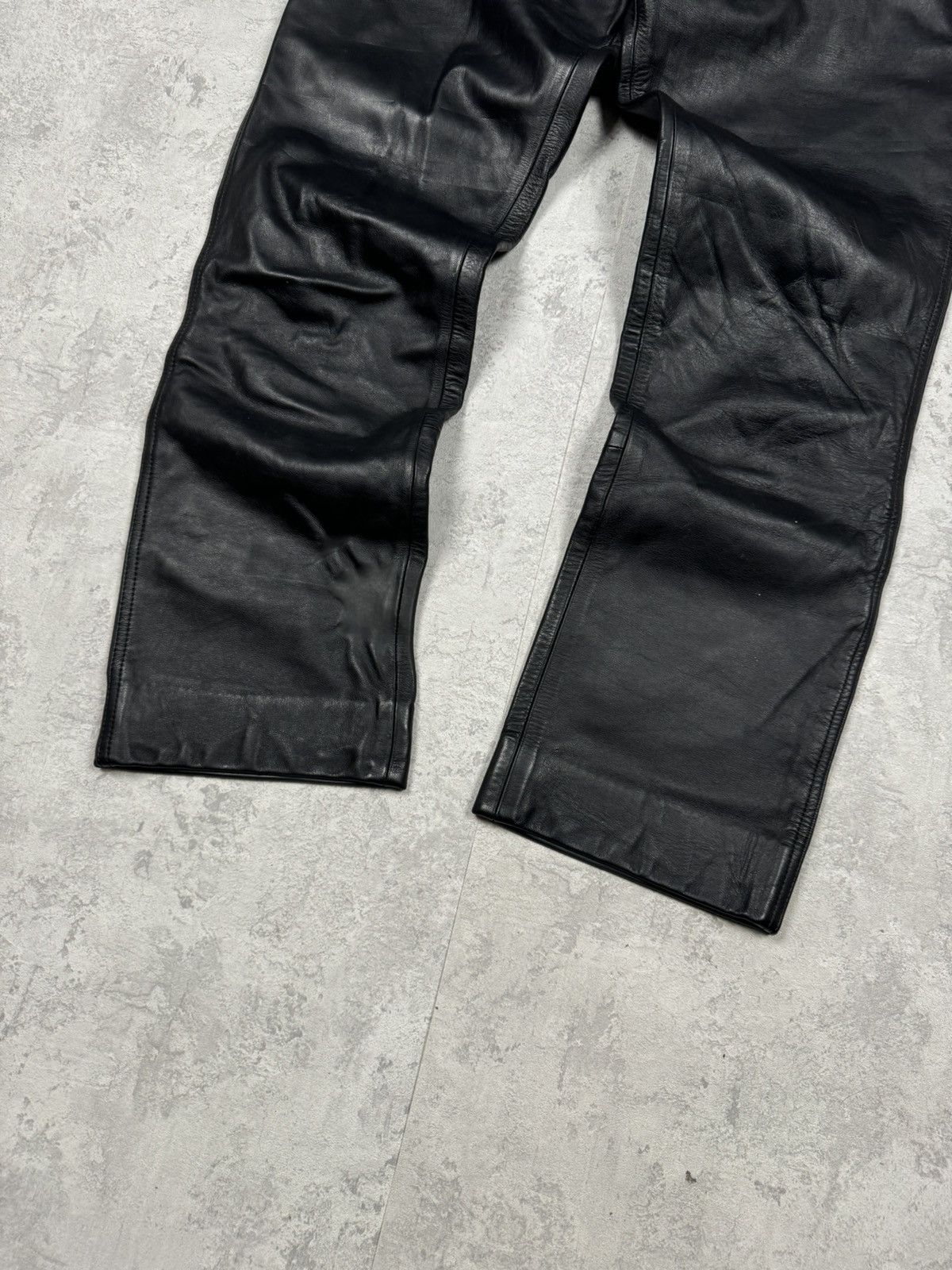 Genuine Leather Vintage IXS Genuine Leather Motorcycle Biker Pants Size 44/L Size US 35 - 4 Thumbnail