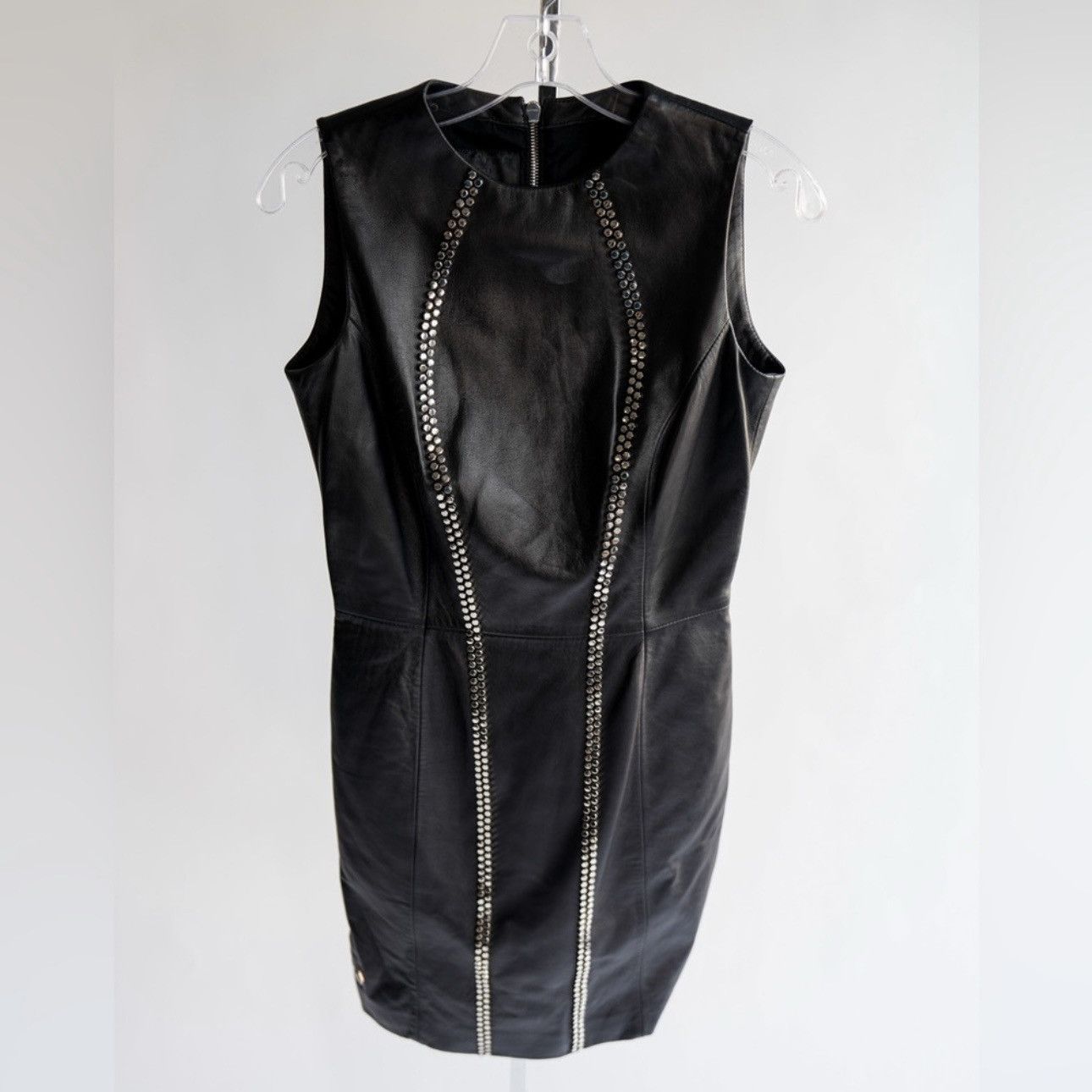 Philipp Plein Phillip Plein Couture Full Grain Leather Studded Mini Dress Size M / US 6-8 / IT 42-44 - 1 Thumbnail