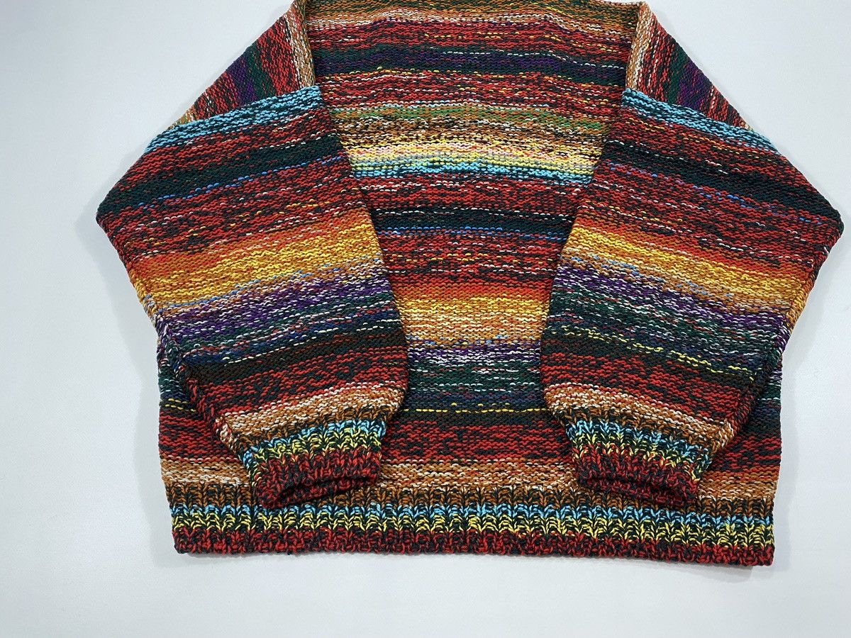 Vintage 🔥LASTDROP🔥 Vintage Heavy Hand Knit Rainbow Oversized Sweater Size US L / EU 52-54 / 3 - 7 Thumbnail