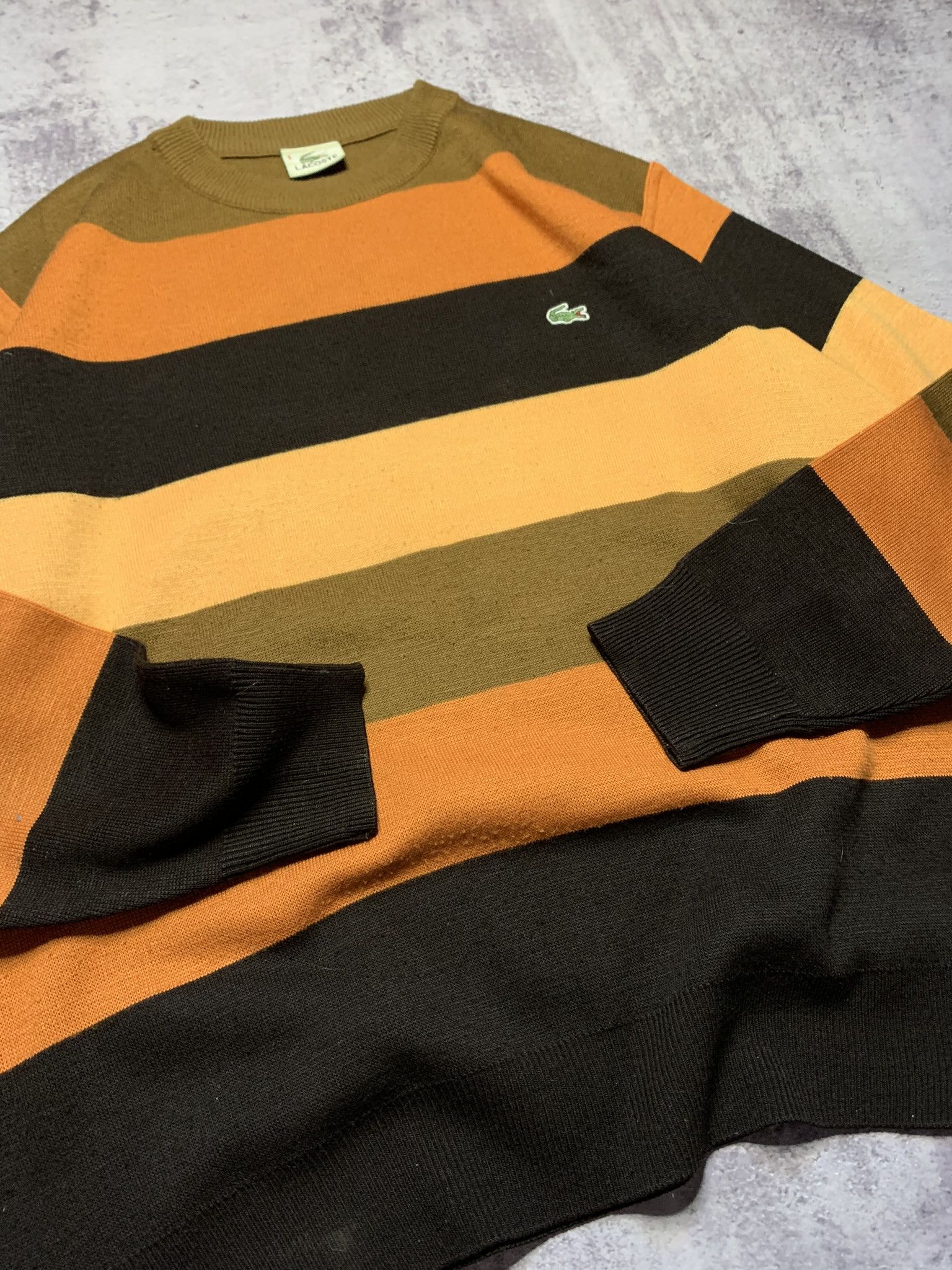 Lacoste Vintage Lacoste Striped Knit Sweater Size US L / EU 52-54 / 3 - 6 Thumbnail