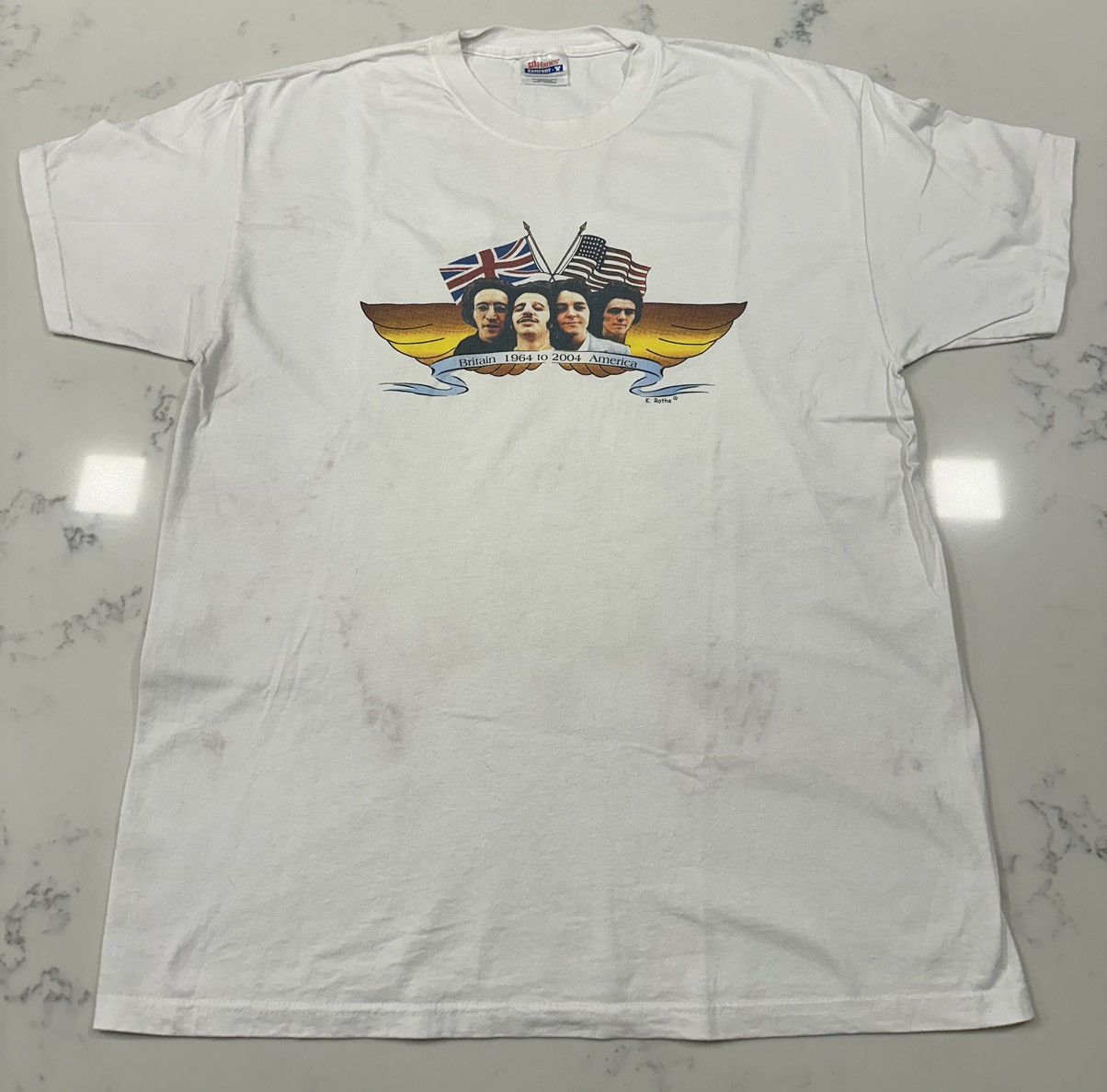 Band Tees × Vintage Vintage 2004 Y2K The Beatles Band T-Shirt Size Large White Size US L / EU 52-54 / 3 - 2 Thumbnail