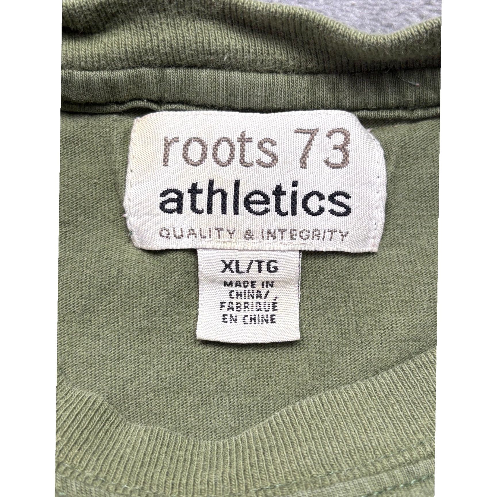 Roots Y2K Roots 73 Athletics Mens XL Olive Green Graphic T-Shirt GORP Size US XL / EU 56 / 4 - 4 Thumbnail