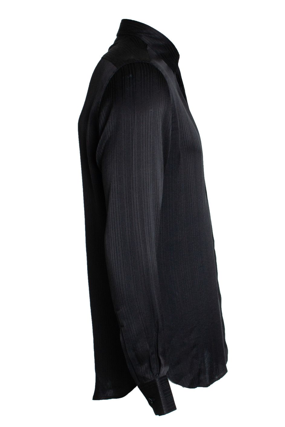 Saint Laurent Paris Saint Laurent, Black striped silk shirt 2018 Size US S / EU 44-46 / 1 - 3 Thumbnail
