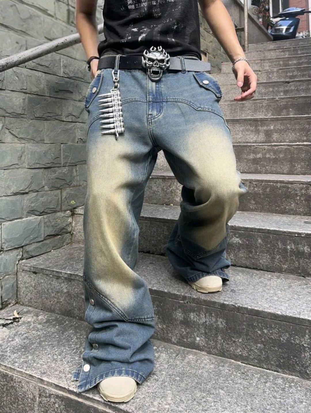Japanese Brand × Jean Button Decor Pocket Simple Denim Jeans sh Size US 36 / EU 52 - 1 Thumbnail