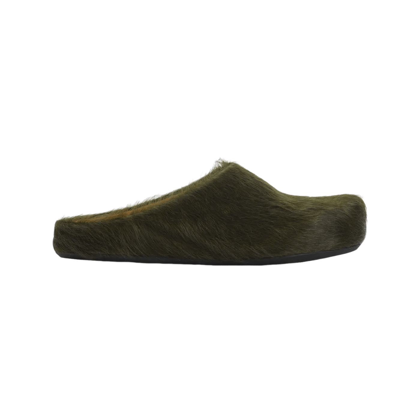 MARNI Green Fur Loafers New And Authentic