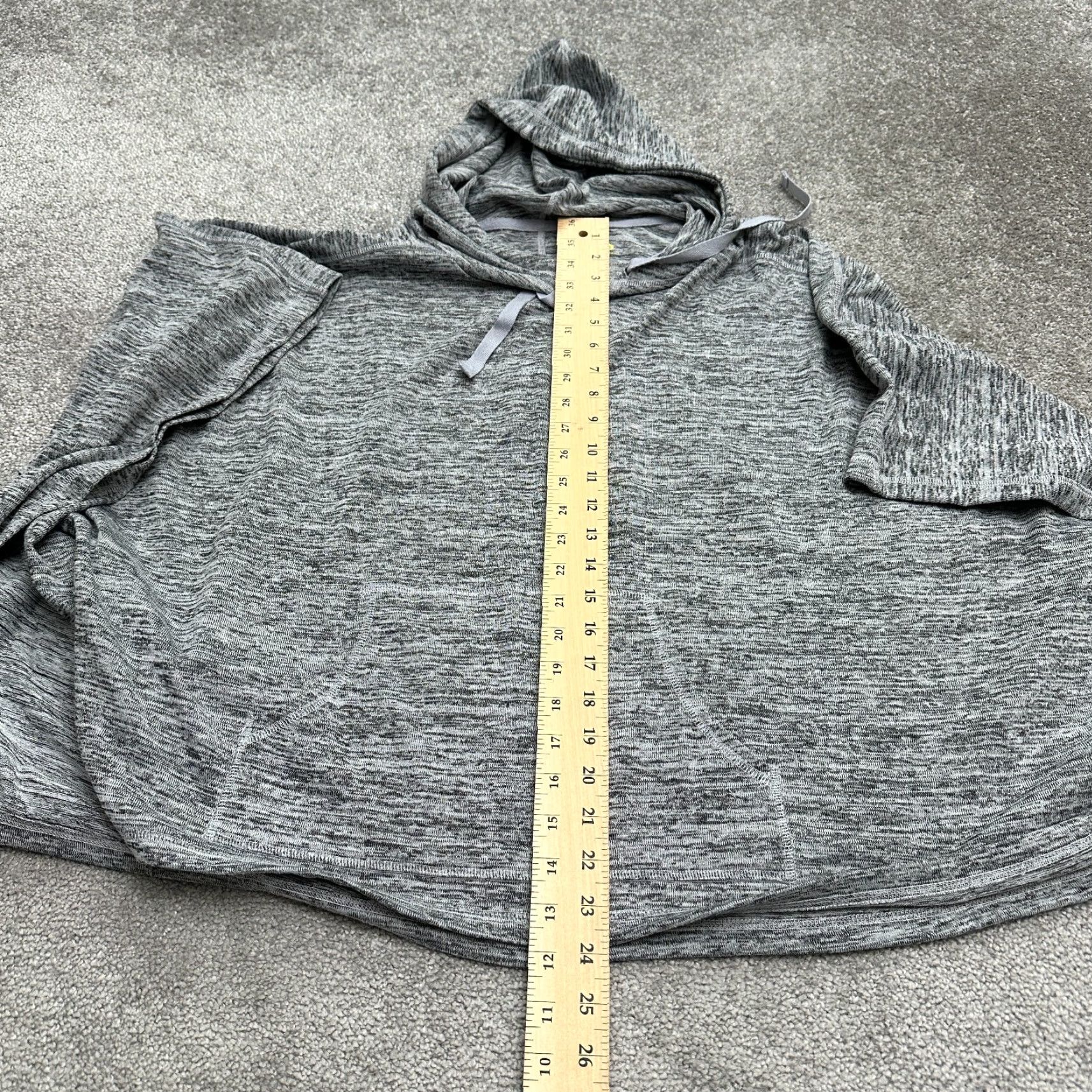 Vintage Xersion Hoodie Cape Sweater Womens M Gray Knit Kimono Sleeve 3/4 Sleeve Logo Solid Relaxed Size M / US 6-8 / IT 42-44 - 7 Thumbnail