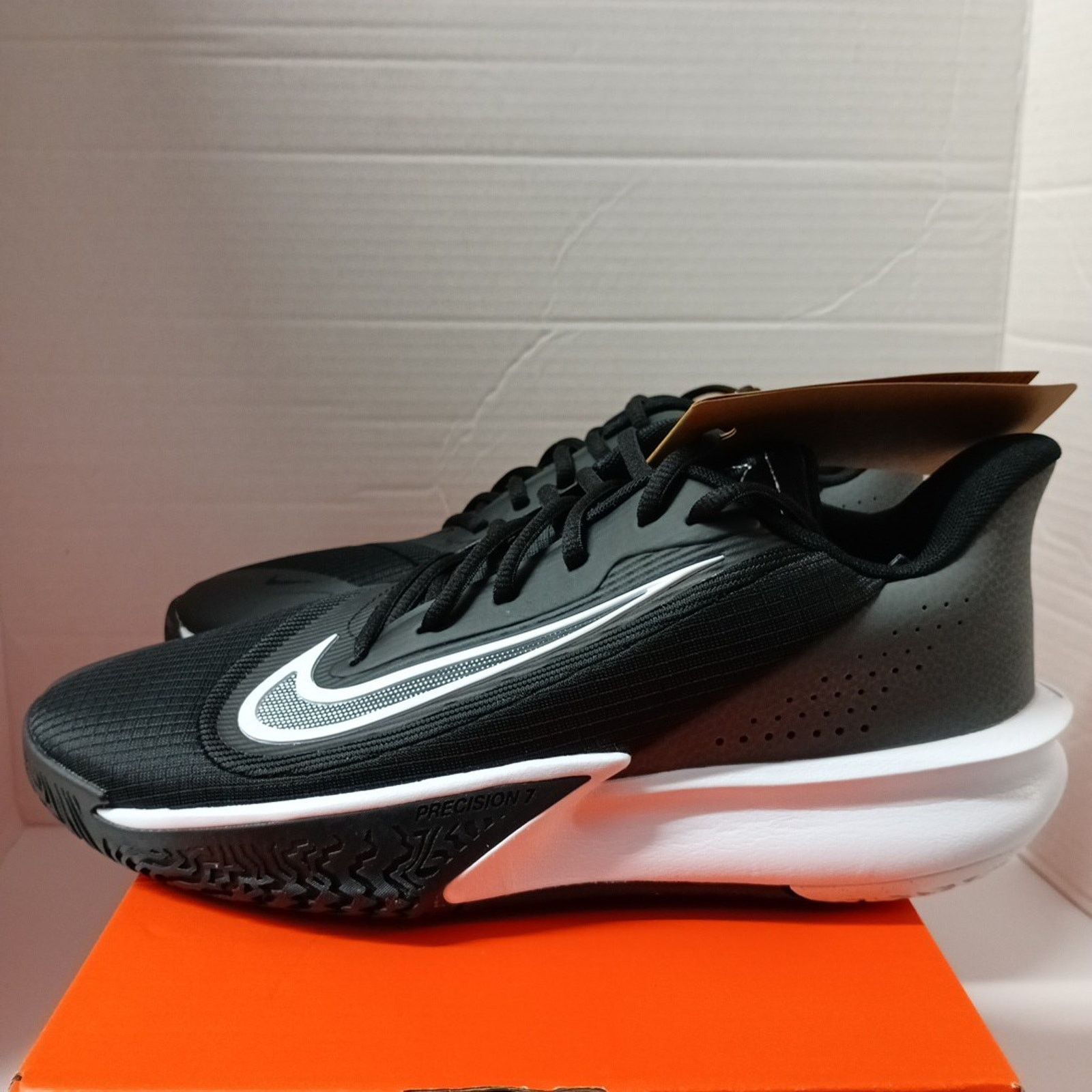 Nike Men's Nike Precision VII Basketball Sneakers Size 9 Black Size US 9 / EU 42 - 3 Thumbnail