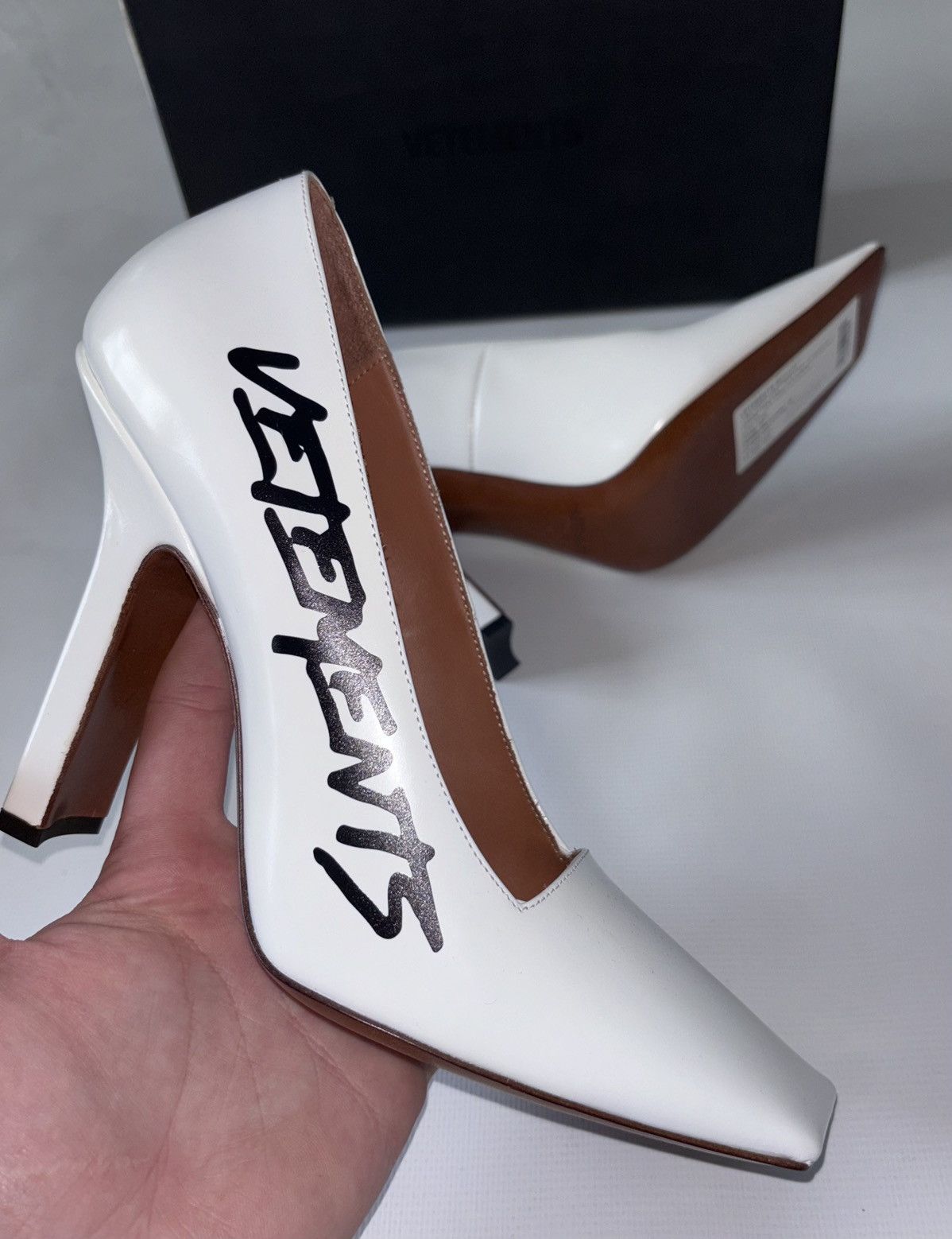 Vetements Vetements Logo leather heels Size US 9 / IT 39 - 2 Thumbnail