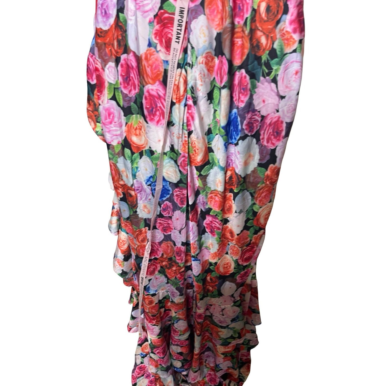 Other Mac Duggal Floral Print Asymmetrical Ruffle Hem Gown Multi Size XL / US 12-14 / IT 48-50 - 8 Thumbnail