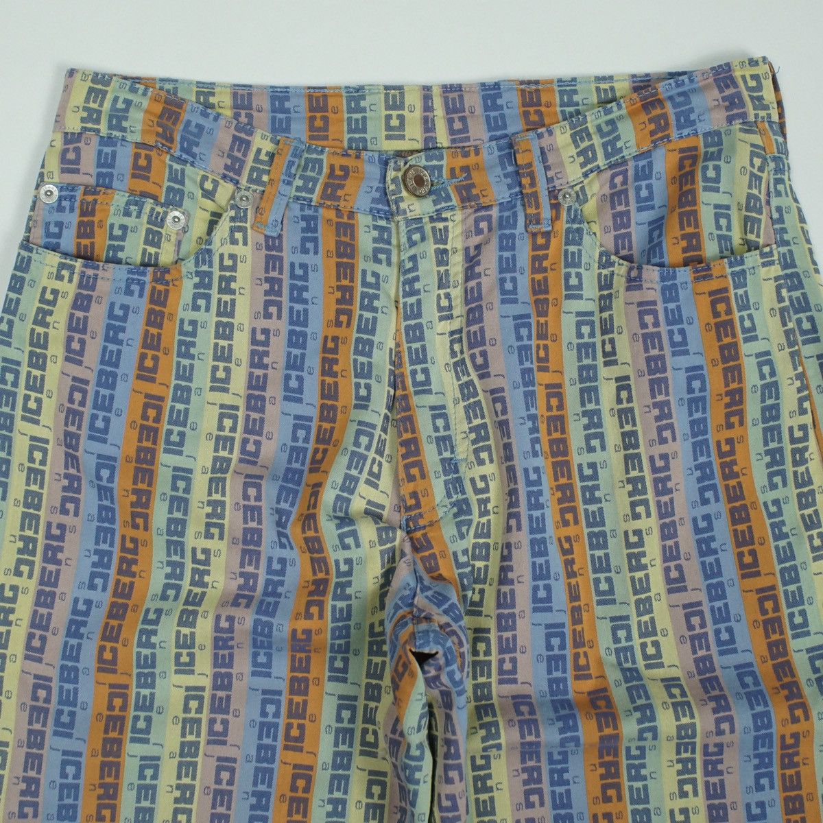 Iceberg *NoTariff Iceberg Spell Out Stripe Pants Size 29" - 2 Thumbnail
