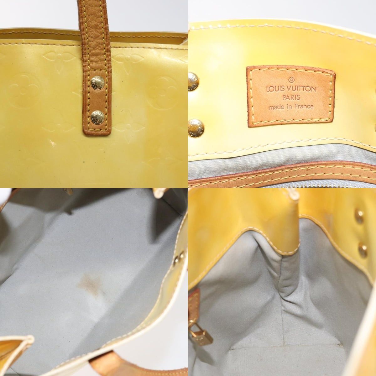 Louis Vuitton LOUIS VUITTON Monogram Vernis Reade PM Hand Bag Gris M91145 Size ONE SIZE - 11 Thumbnail