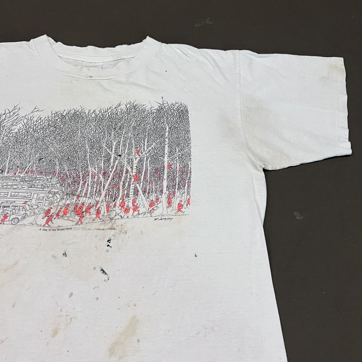 Vintage Vintage 90s B Johnson Tee A Day in the Wilderness Thrashed Size US L / EU 52-54 / 3 - 3 Thumbnail