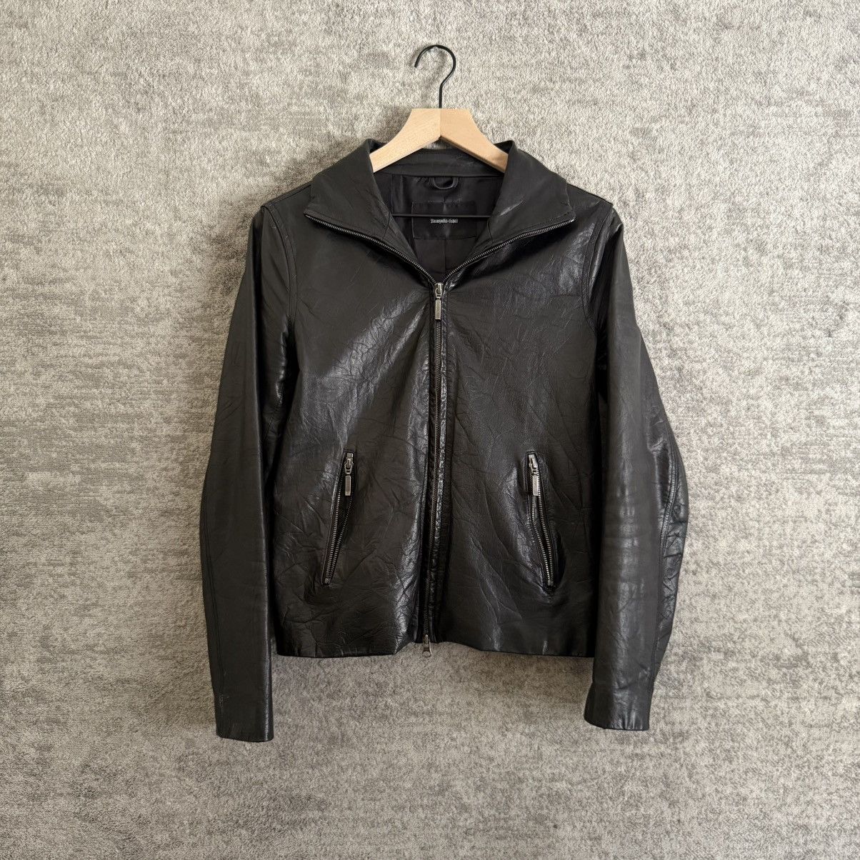 Yasuyuki Ishii Yasuyuki Ishii Cow Leather Double Zip Riders Jacket Size US S / EU 44-46 / 1 - 5 Thumbnail