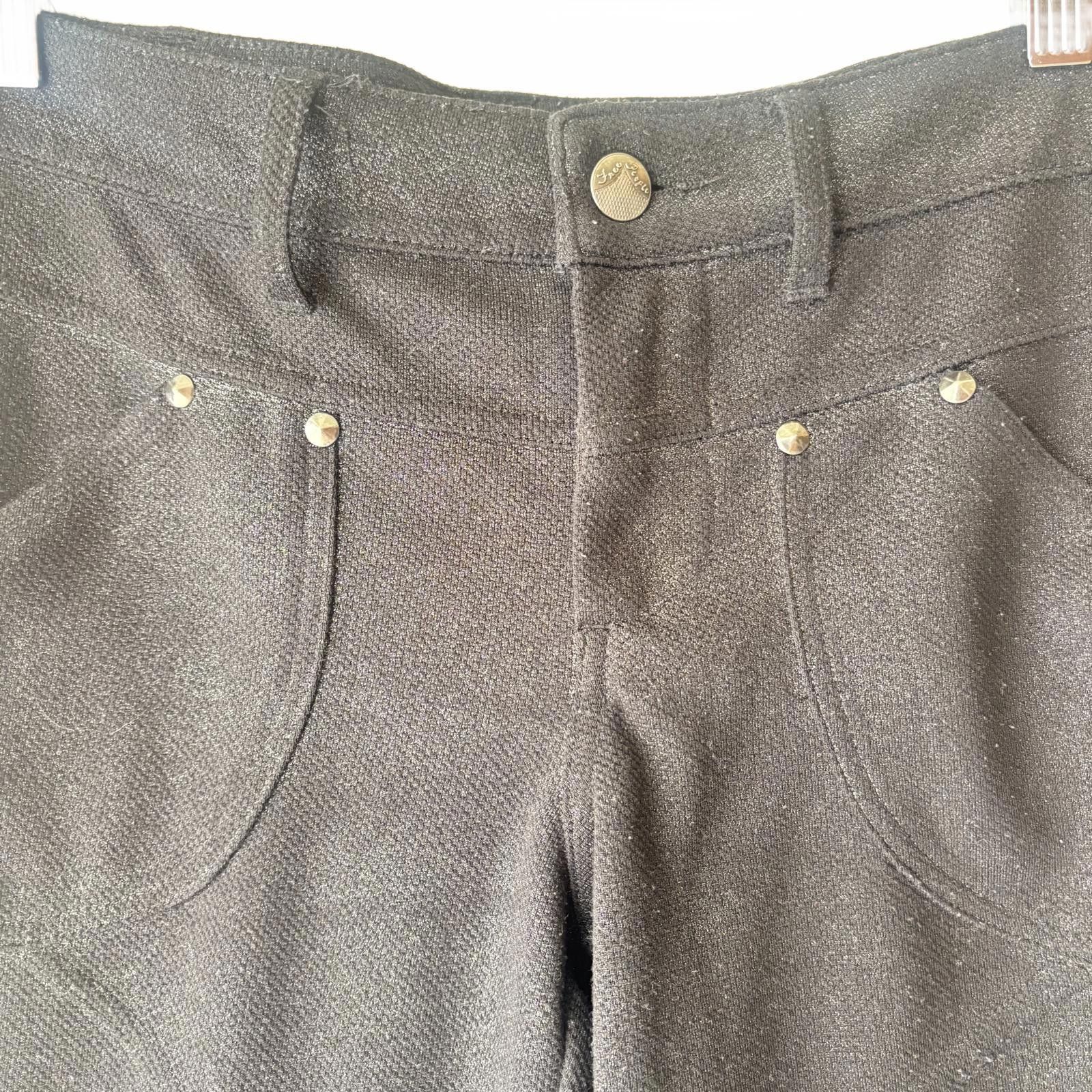 Free People Free People Black Textured Pants Size 27" / US 4 / IT 40 - 4 Thumbnail