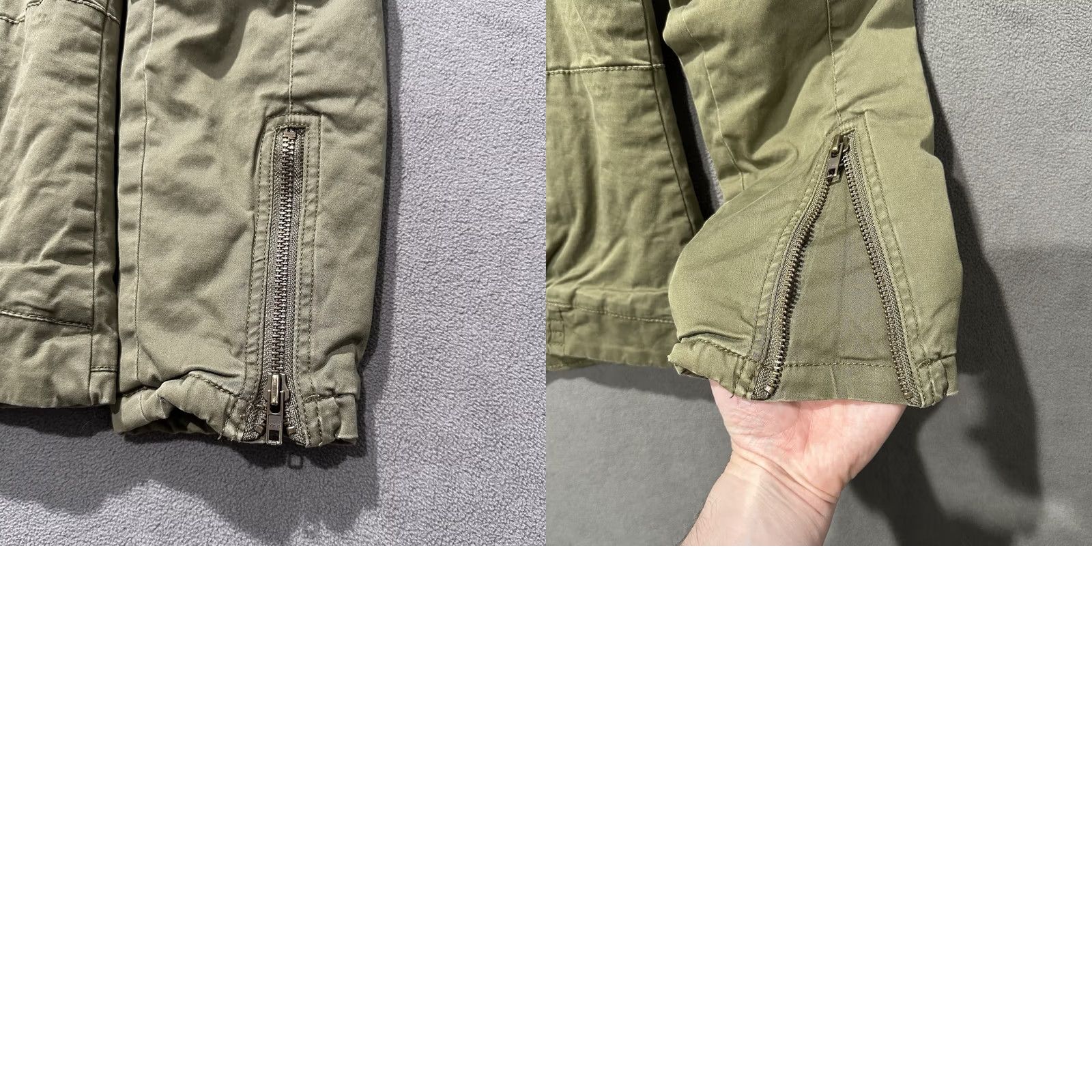 J.Crew J.CREW Jacket Womens 4 Military Green Sherpa Lined Twill adjustable Sleeve 90s y2k 2000s Size S / US 4 / IT 40 - 9 Thumbnail