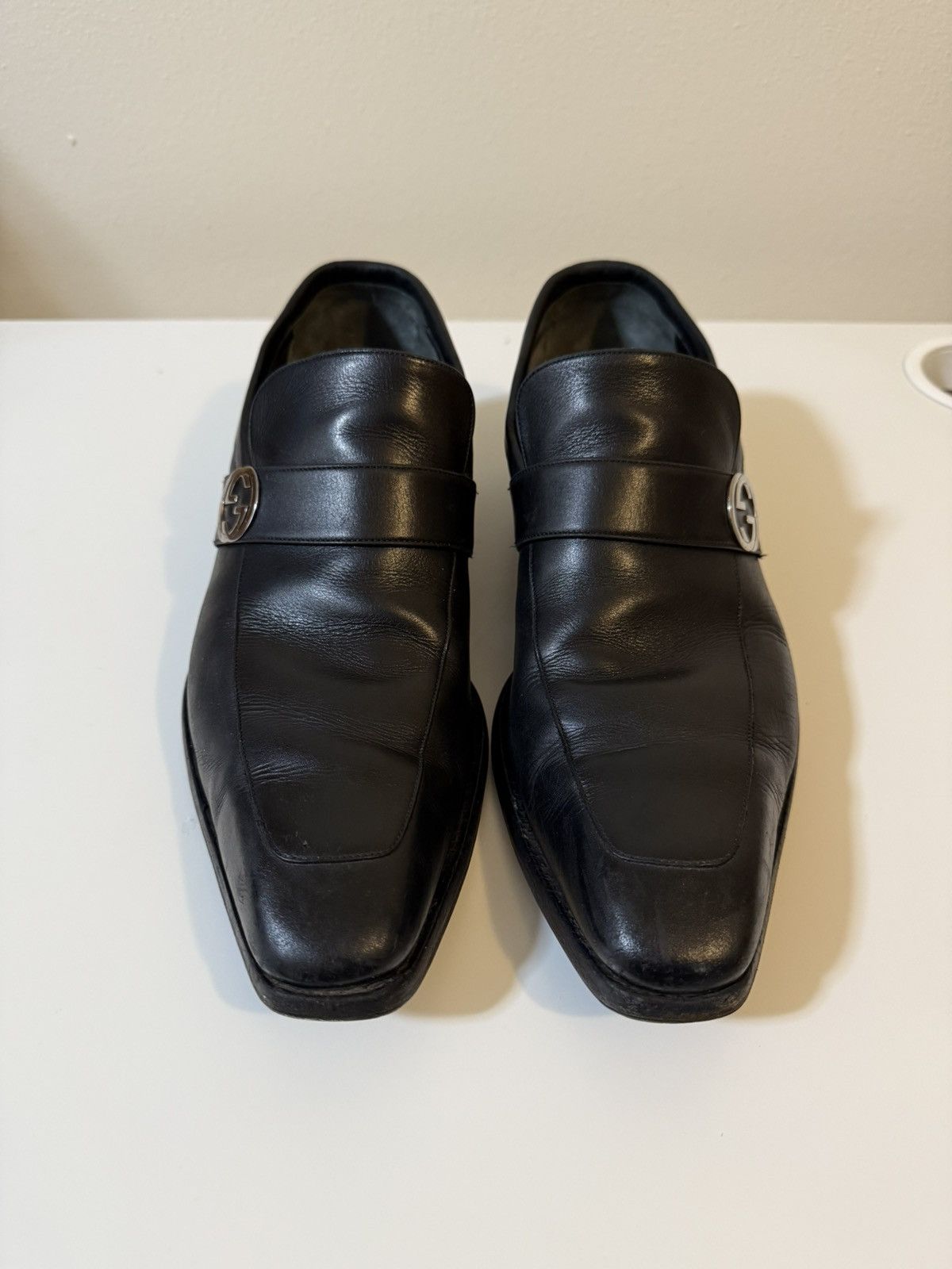 Gucci Gucci Interlocking G Logo Leather Loafers Size US 8 / EU 41 - 5 Thumbnail