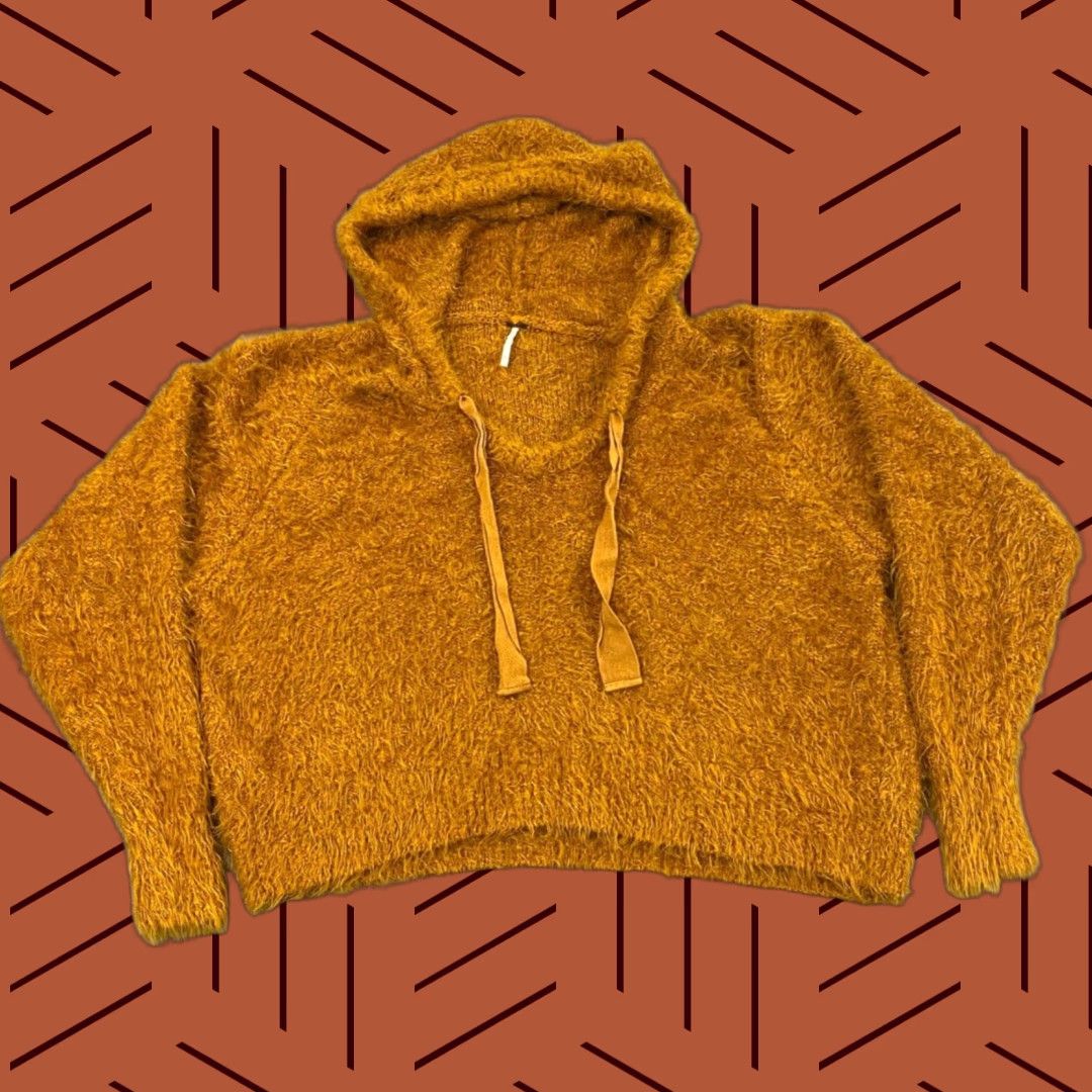 Free People Free People Hoodie Womens XS Copper Hooded Oversized Light as a Feather Fuzzy Size XS / US 0-2 / IT 36-38 - 1 Thumbnail