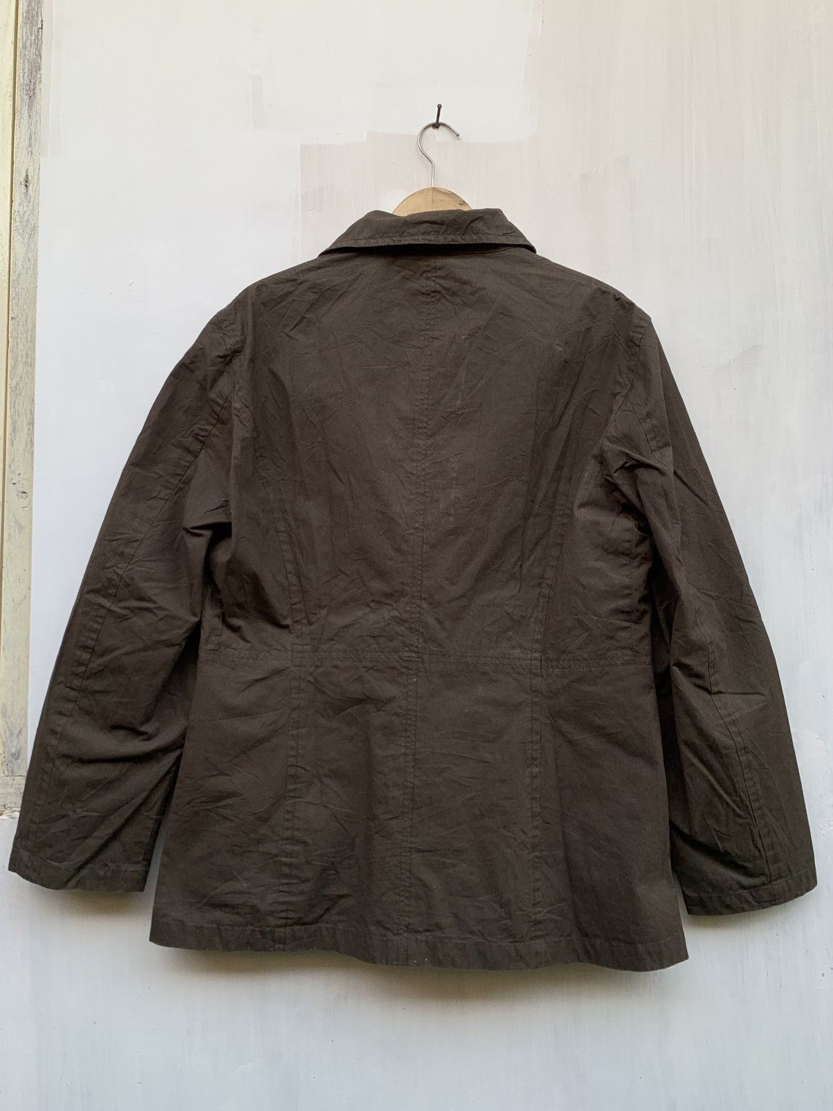 Emporio Armani × Giorgio Armani × Vintage Vintage 80’s Emporio Armani Italy cotton blazers sports Size 42R - 5 Thumbnail