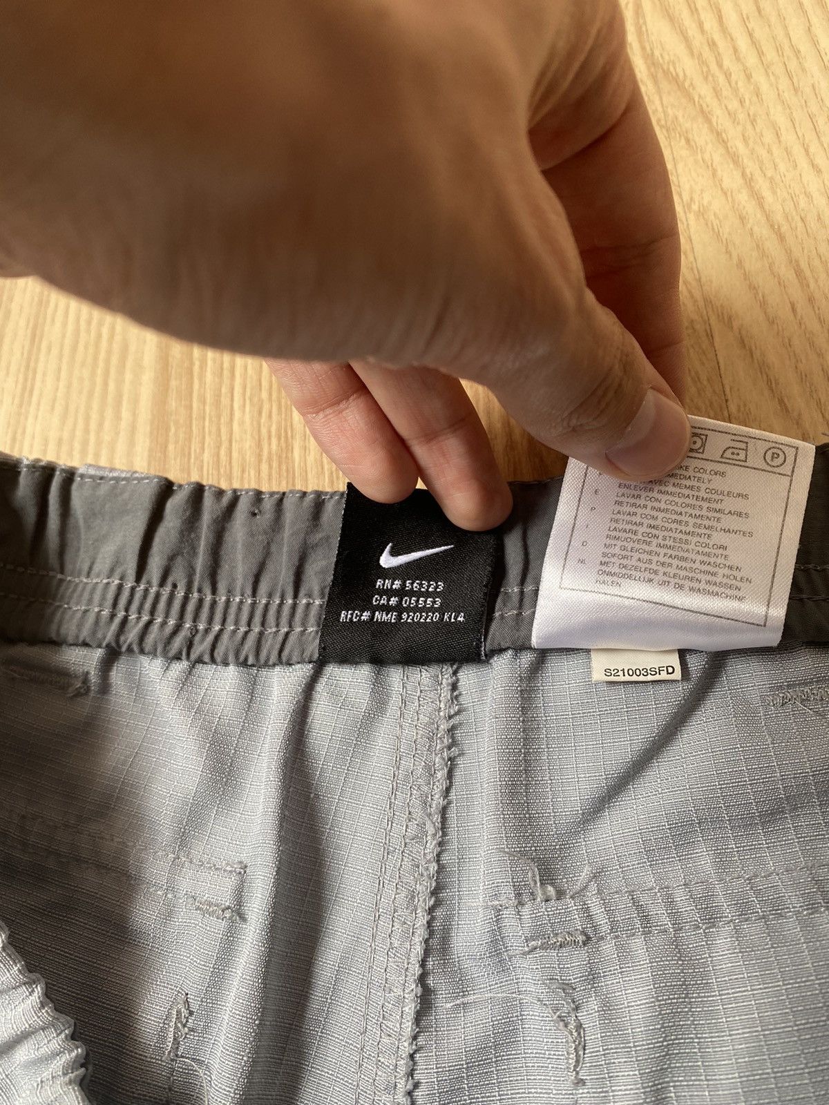 Nike × Nike ACG × Vintage Nike ACG Grey Vintage Long Shorts Size S Size US 29 - 5 Thumbnail