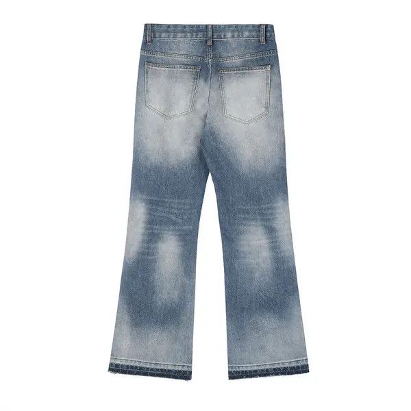 VIBE American washed men's street loose gradient bootcut jeans Size US 34 / EU 50 - 2 Thumbnail