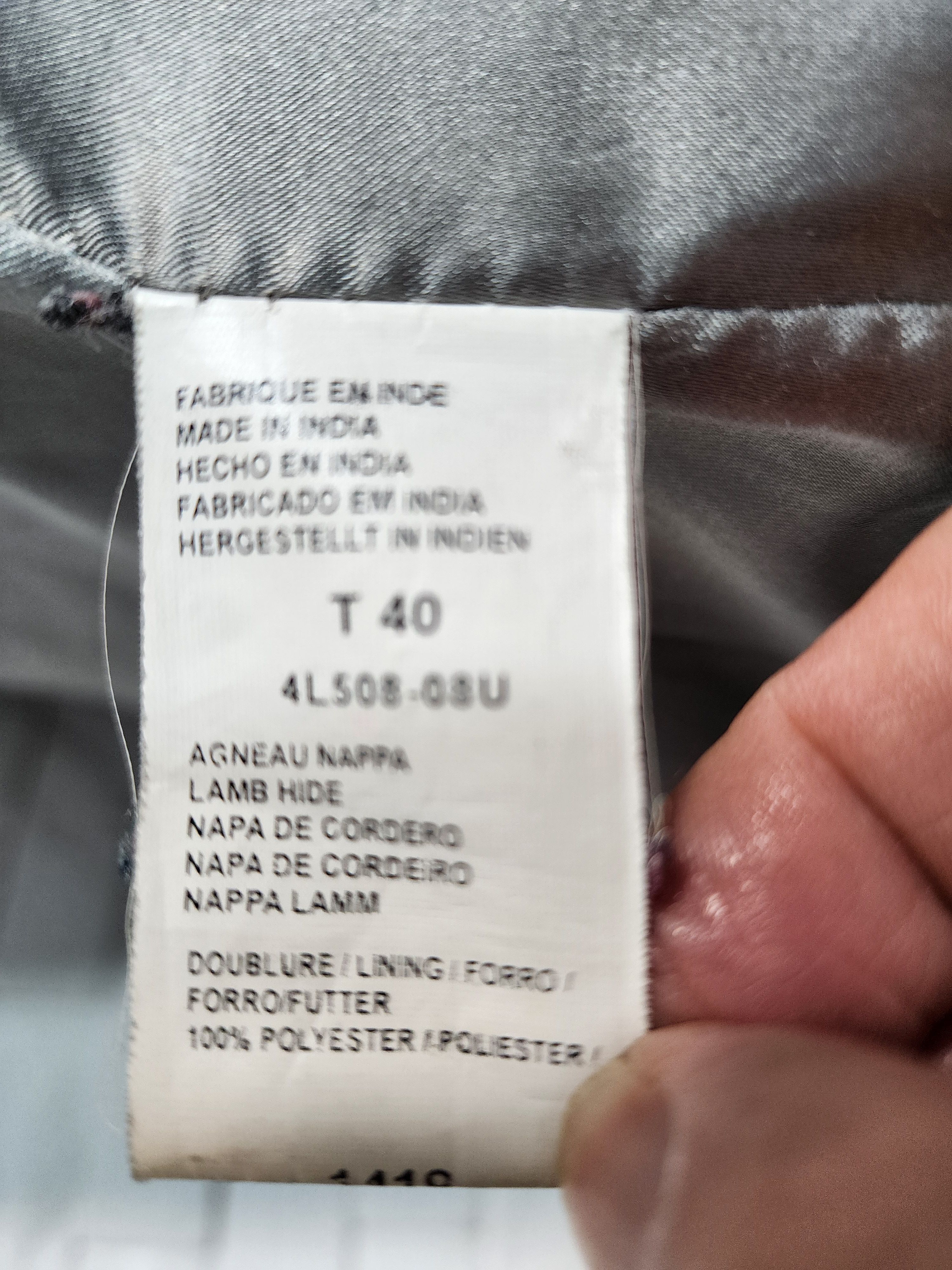 Genuine Leather Gray Leather Jacket: Women's Business Style, Metal Buttons Size L / US 10 / IT 46 - 9 Thumbnail