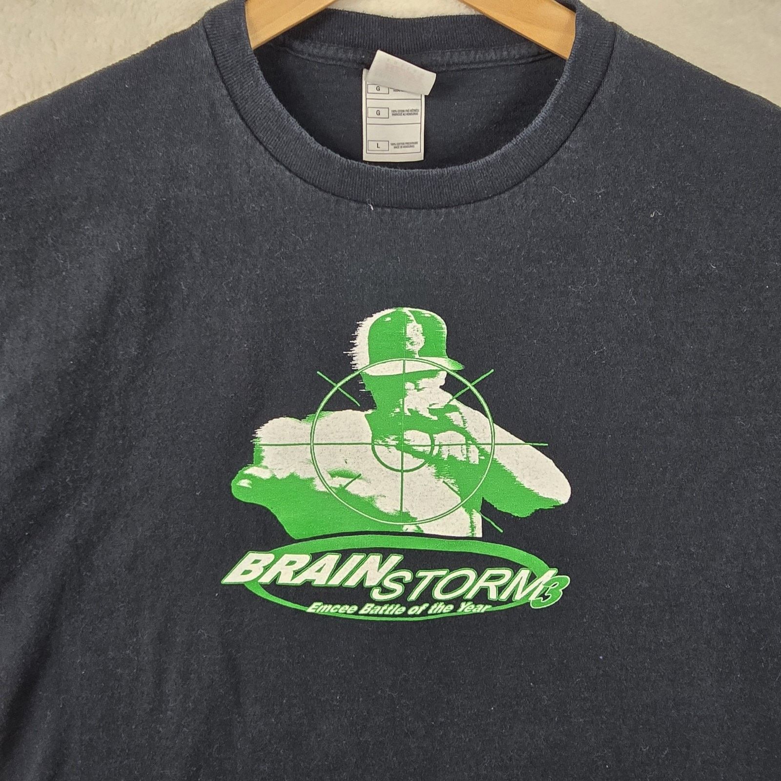 Fruit Of The Loom Vintage Brainstorm 3 Emcee Battle Shirt Y2K 2004 Size Large Size US L / EU 52-54 / 3 - 3 Thumbnail