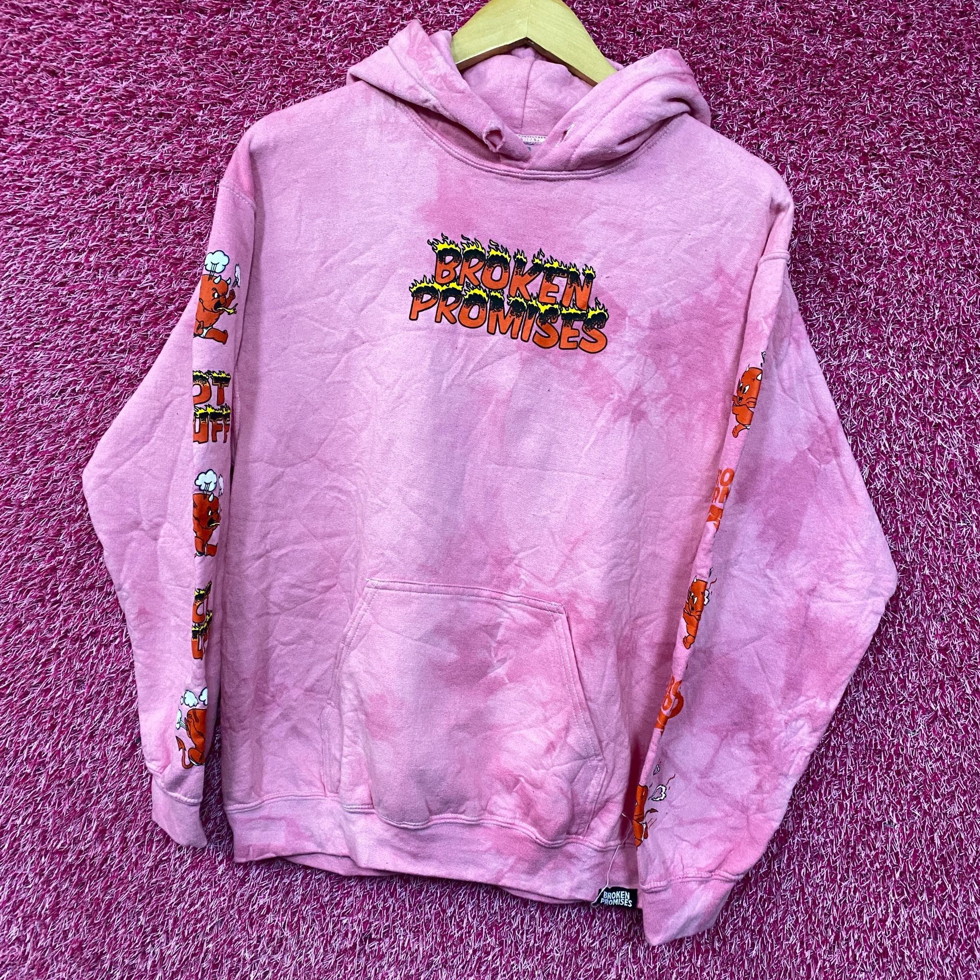 Broken Promises Co. Broken Promises Hot Stuff Tiedye hoodie size Medium Size US M / EU 48-50 / 2 - 3 Thumbnail