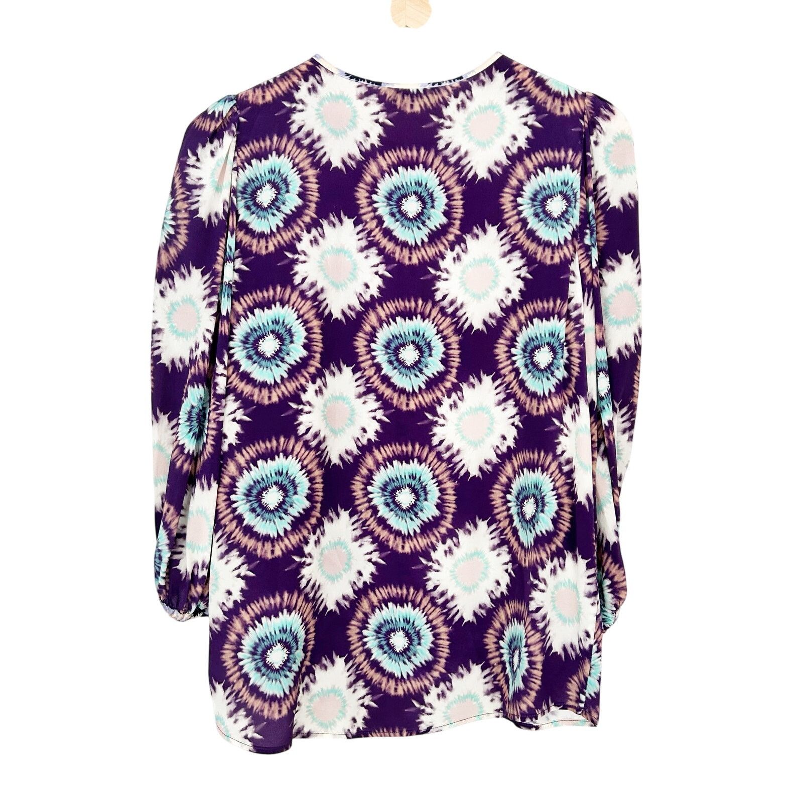 Hunter Bell Hunter Bell Finley Purple Printed Blouse Sz S Size S / US 4 / IT 40 - 6 Thumbnail