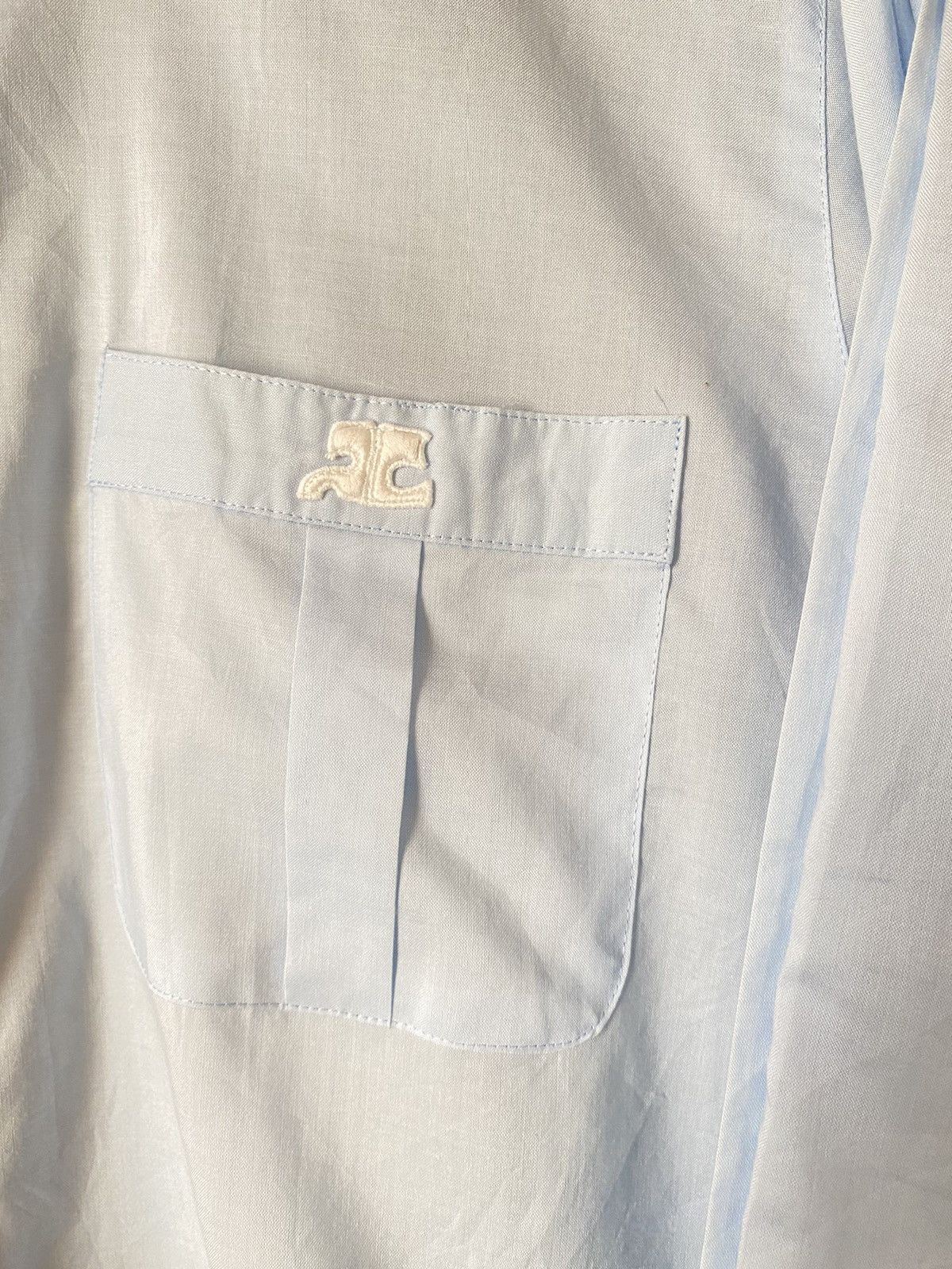 Courreges Courrèges Sky Blue Shirts Size L / US 10 / IT 46 - 6 Thumbnail