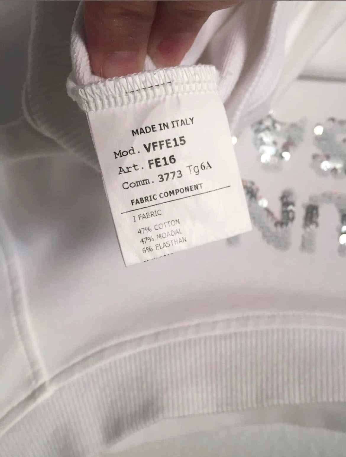 Versace Young Versace Girls White Sequin Logo Top Size XXS / US 00 / IT 34 - 2 Thumbnail